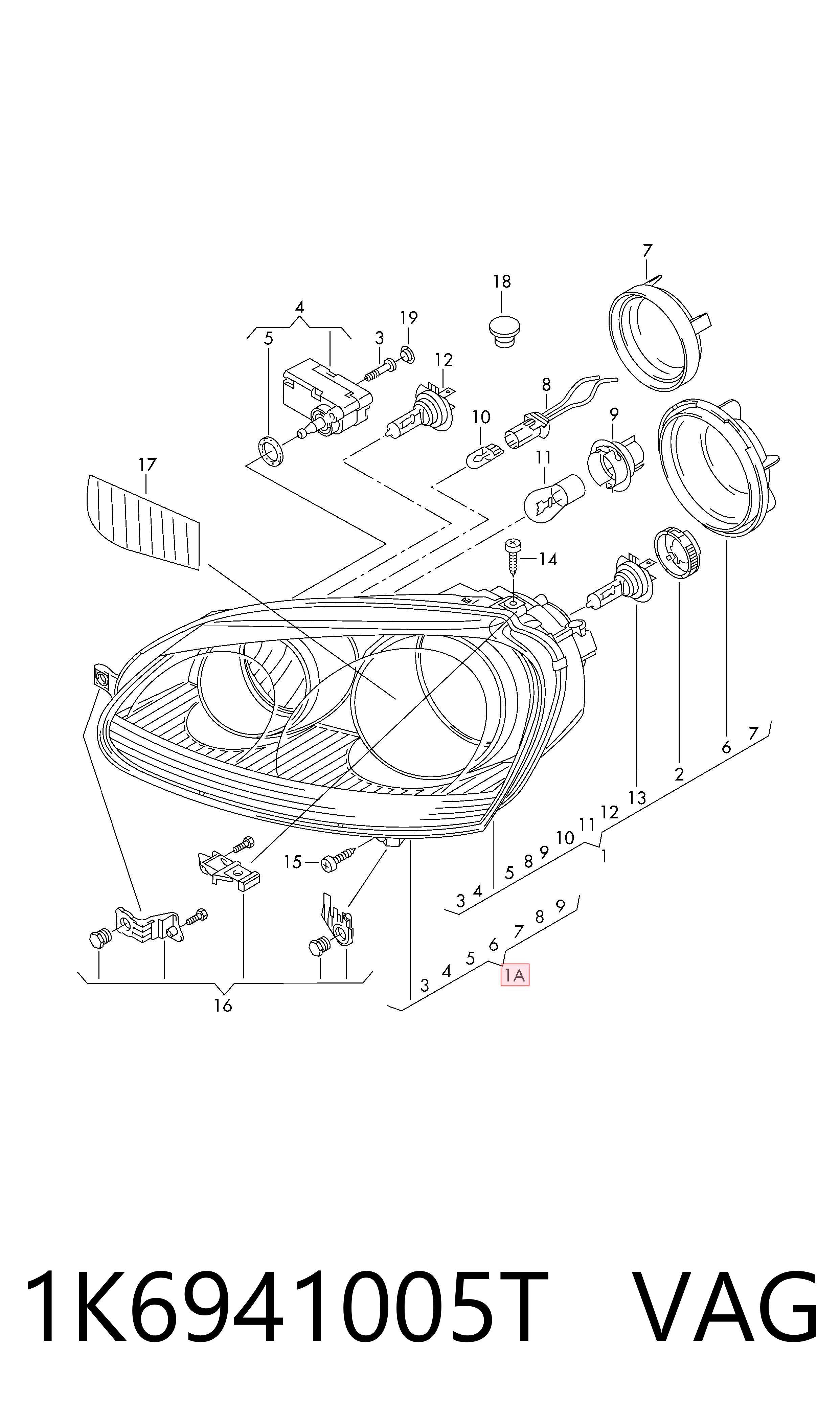 1K6941005T VAG Faros