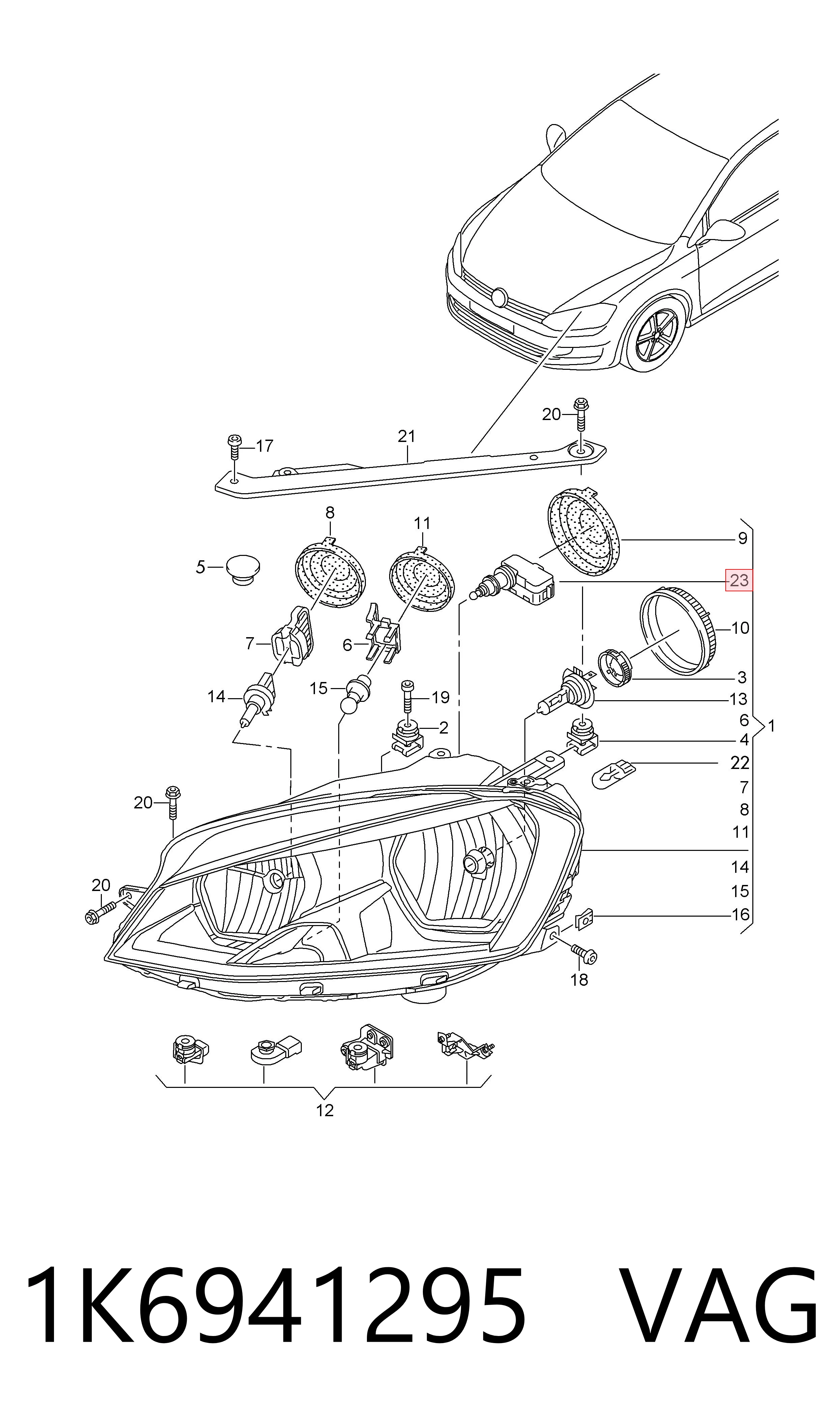 Elemento de regulación, regulación del alcance de faros  Opel Astra  (2004-2014)