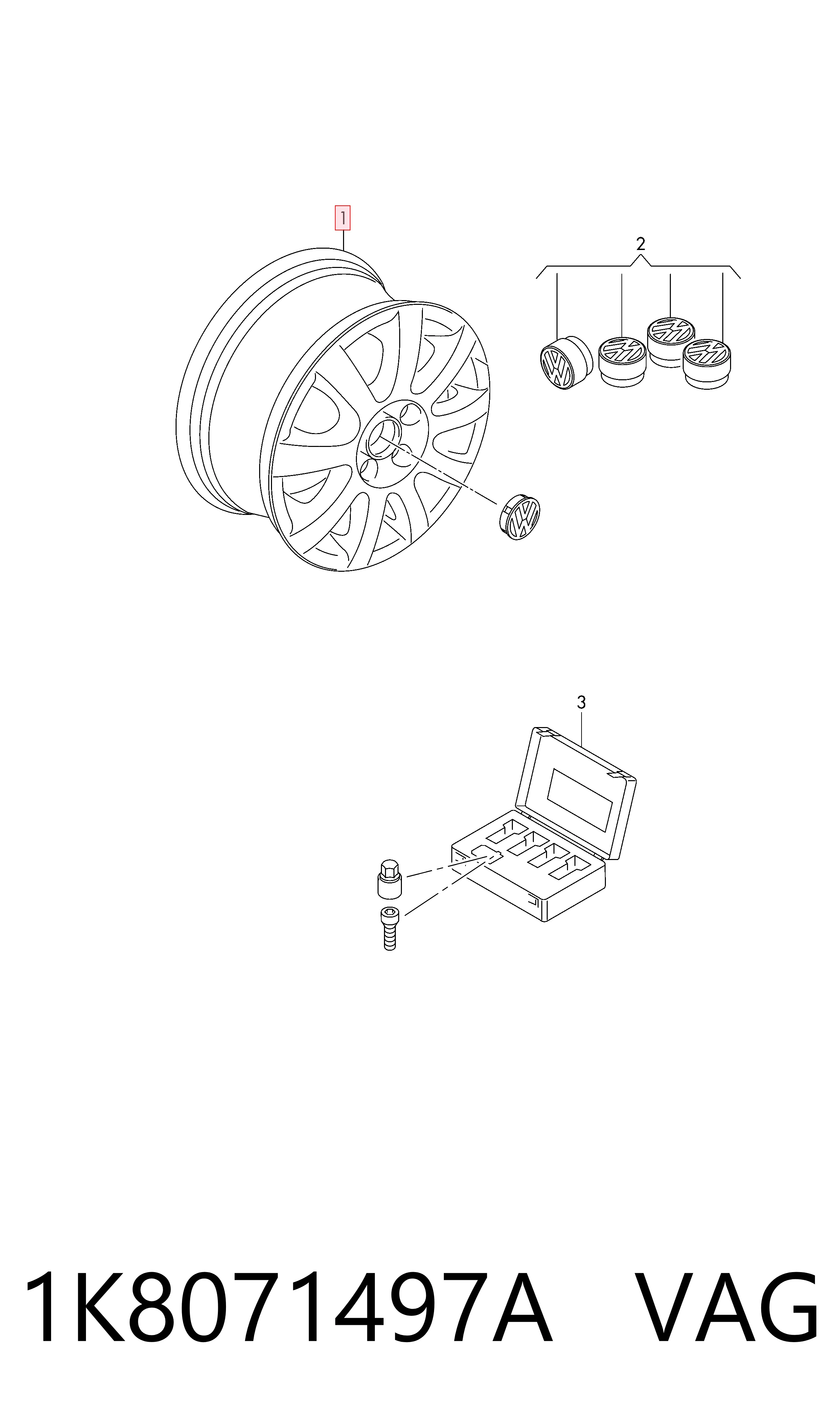 1K8071497A VAG Aros