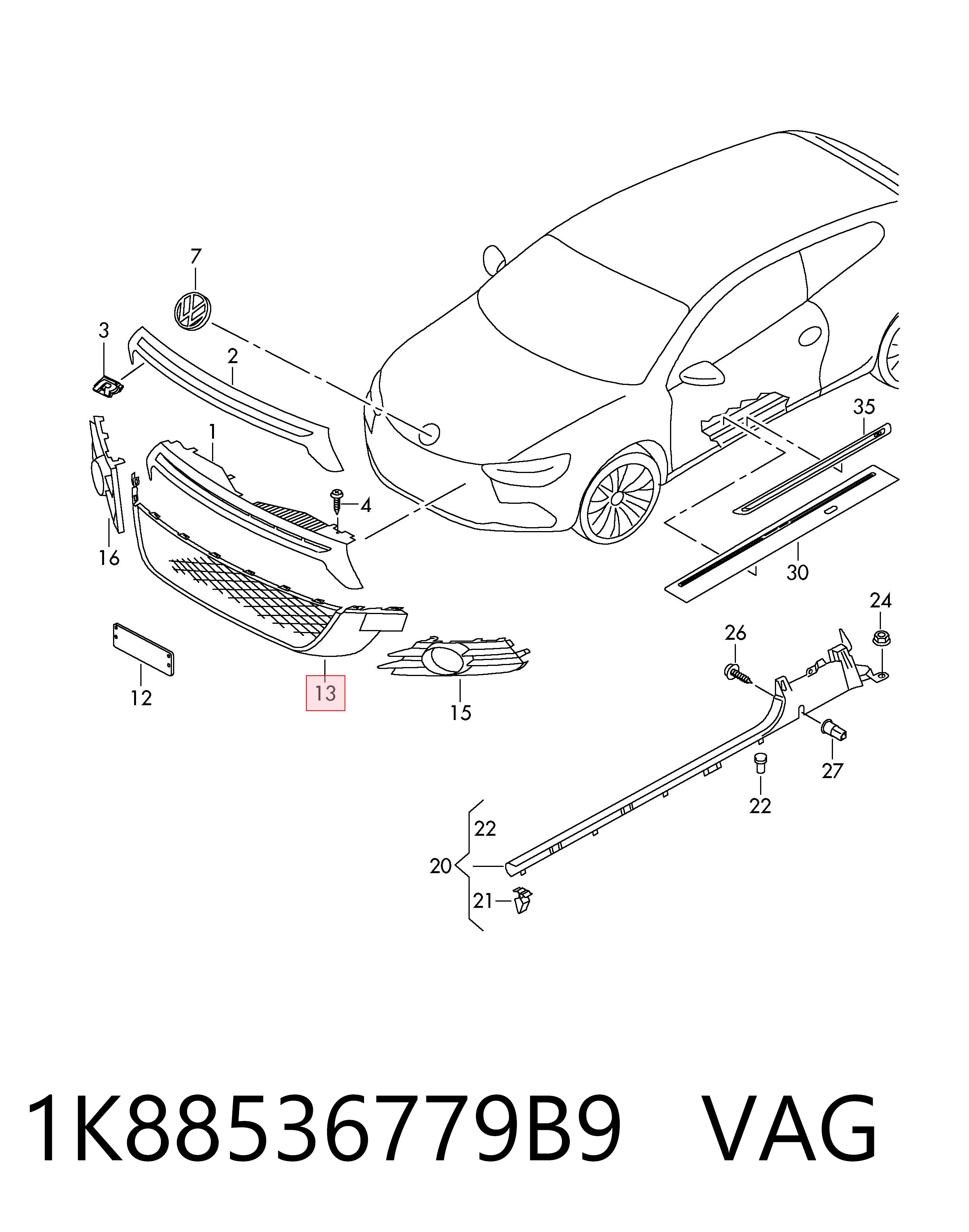 1K88536779B9 VAG