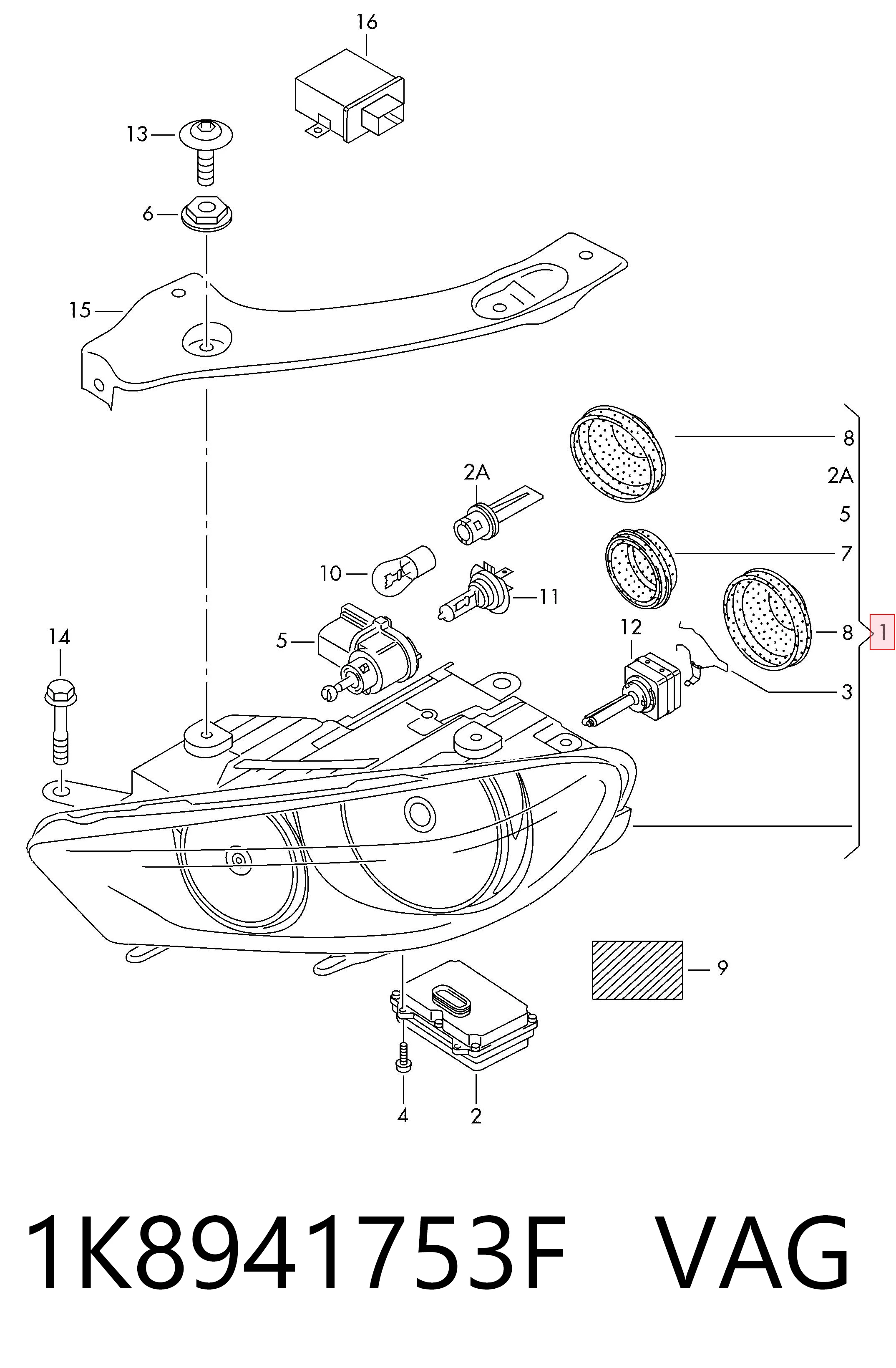1K8941753F VAG Faros
