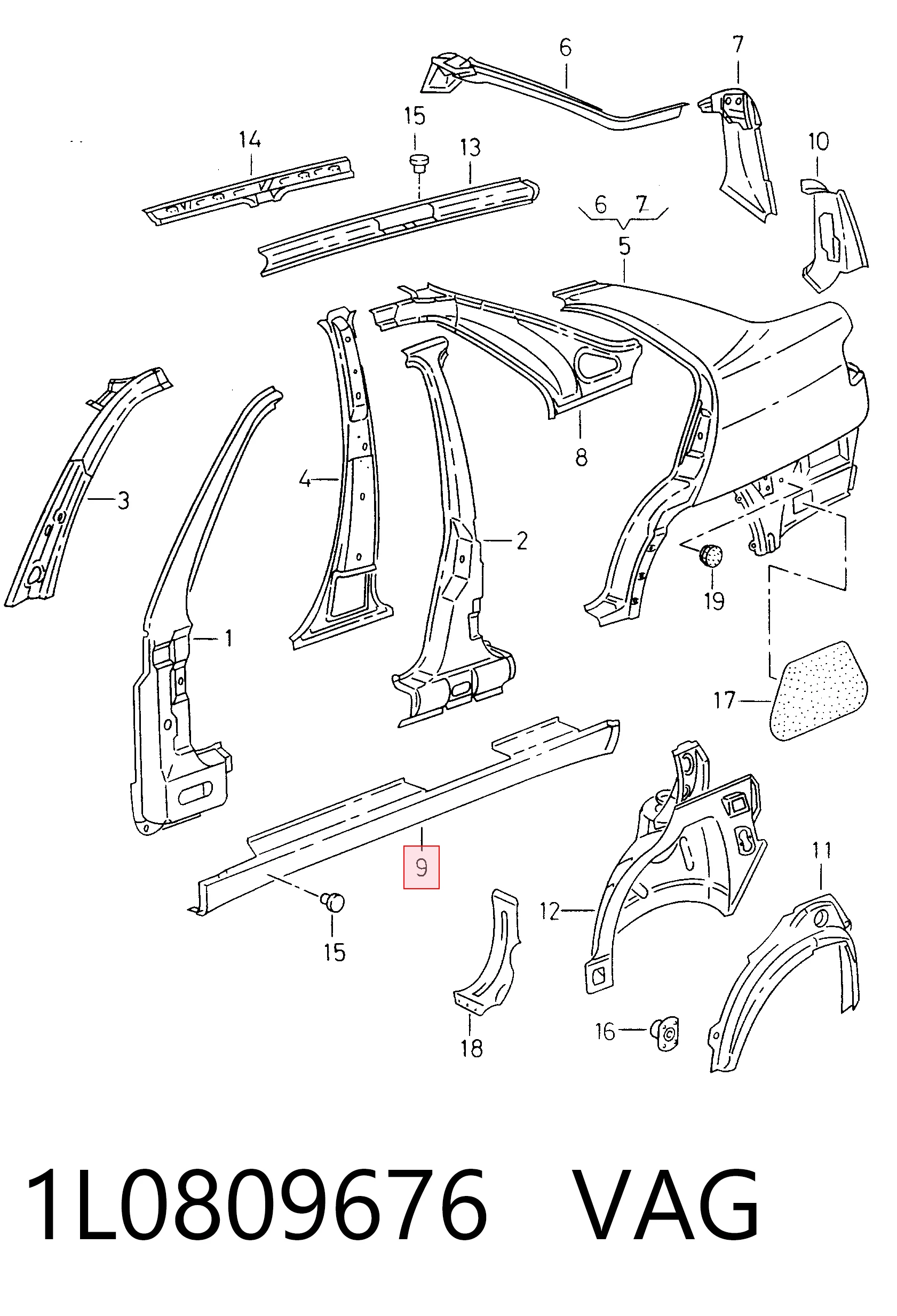 Comprar Umbral exterior derecho Seat Toledo I 1L a bajo precio