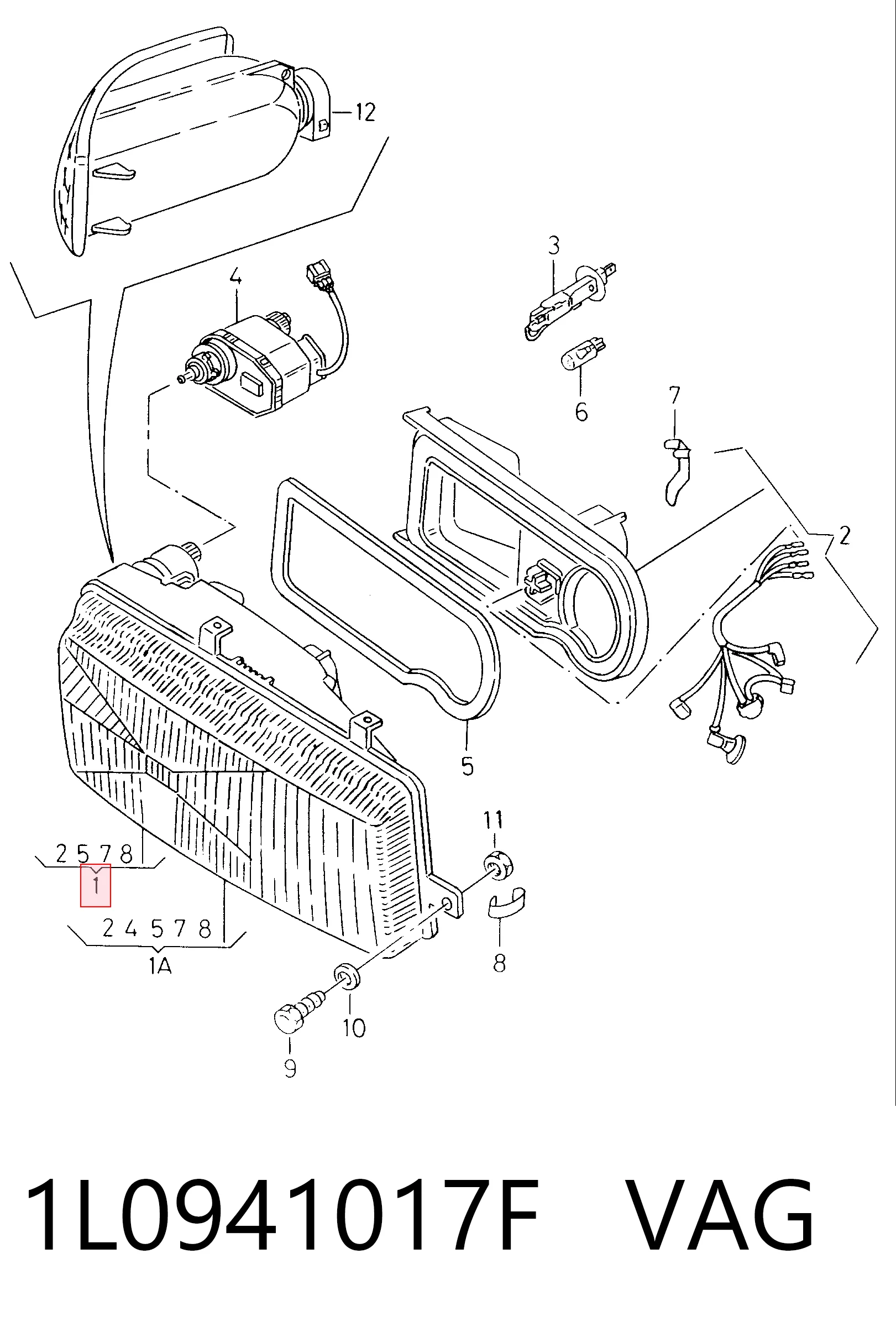 Luz frontal Seat Toledo I (1L)