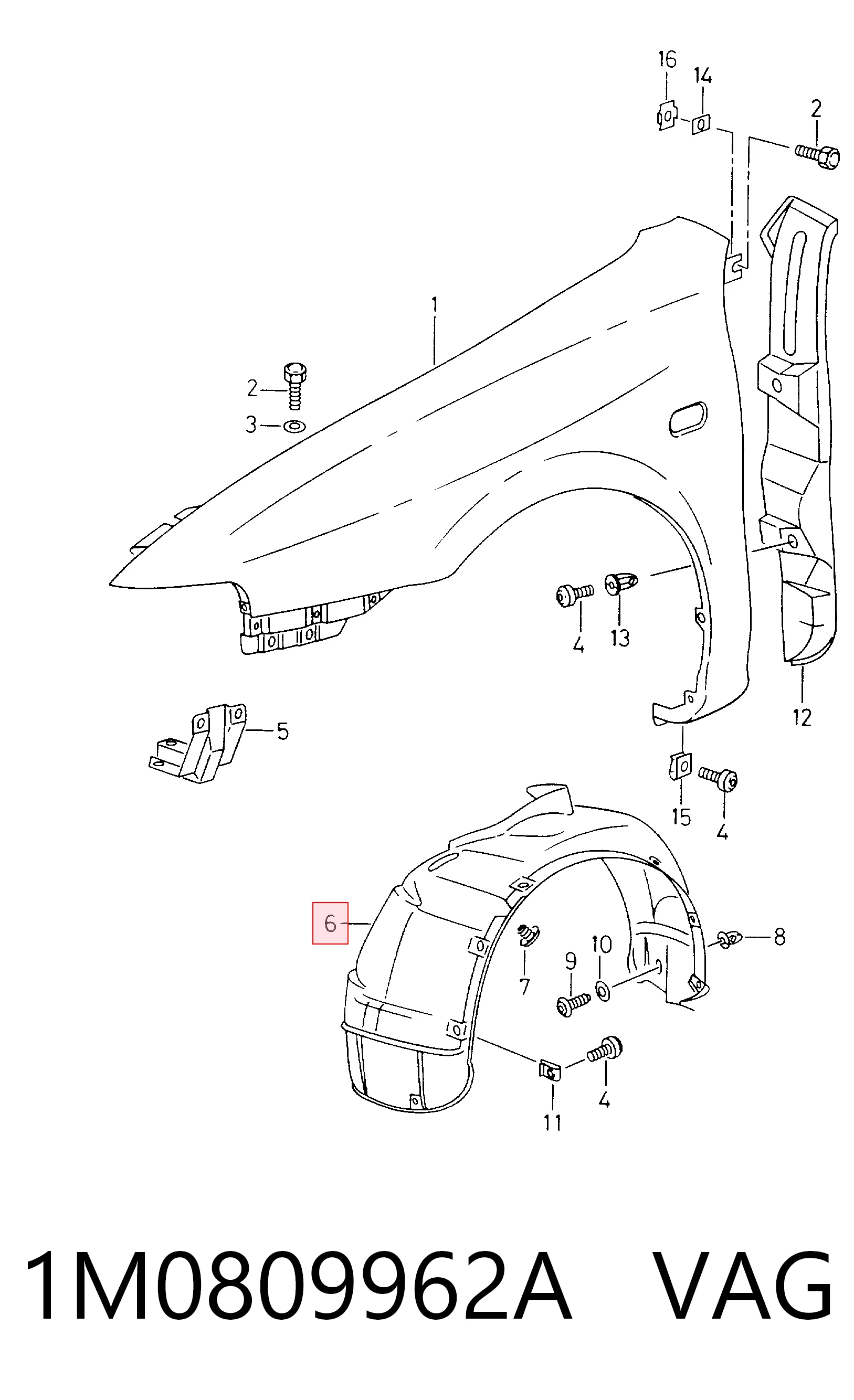 Paso rueda delantero derecho para Seat Leon I 1M1