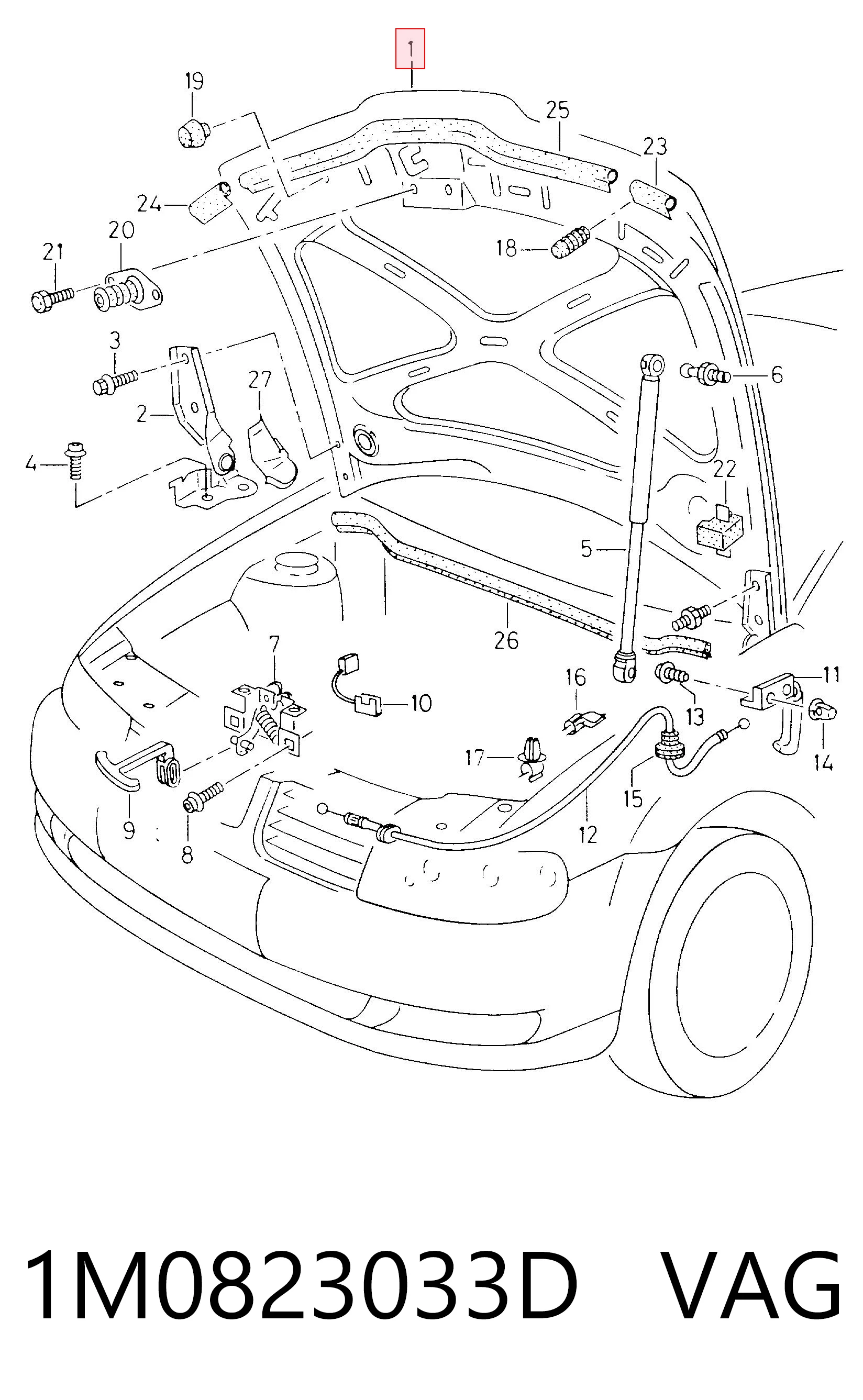 Capó delantero Seat Toledo II (1999-2006)