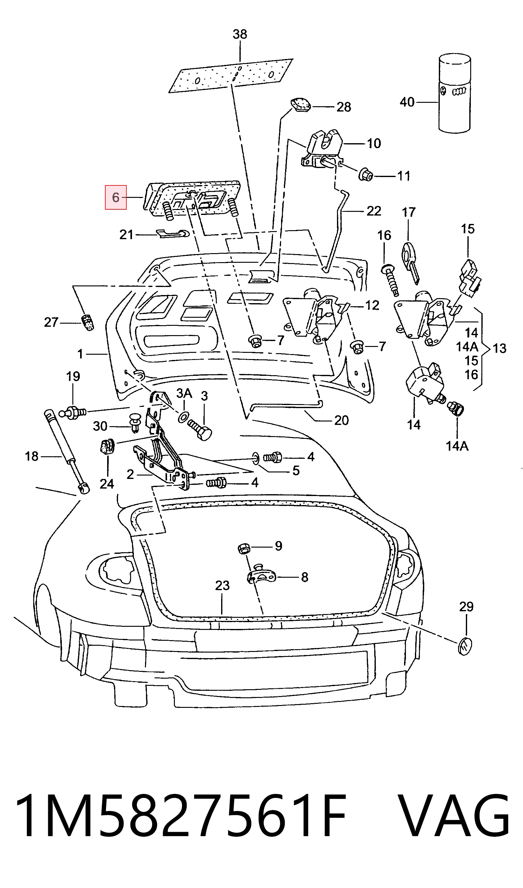 Comprar 1M5827561E Fiat/Alfa/Lancia Tirador de puerta de maletero exterior
