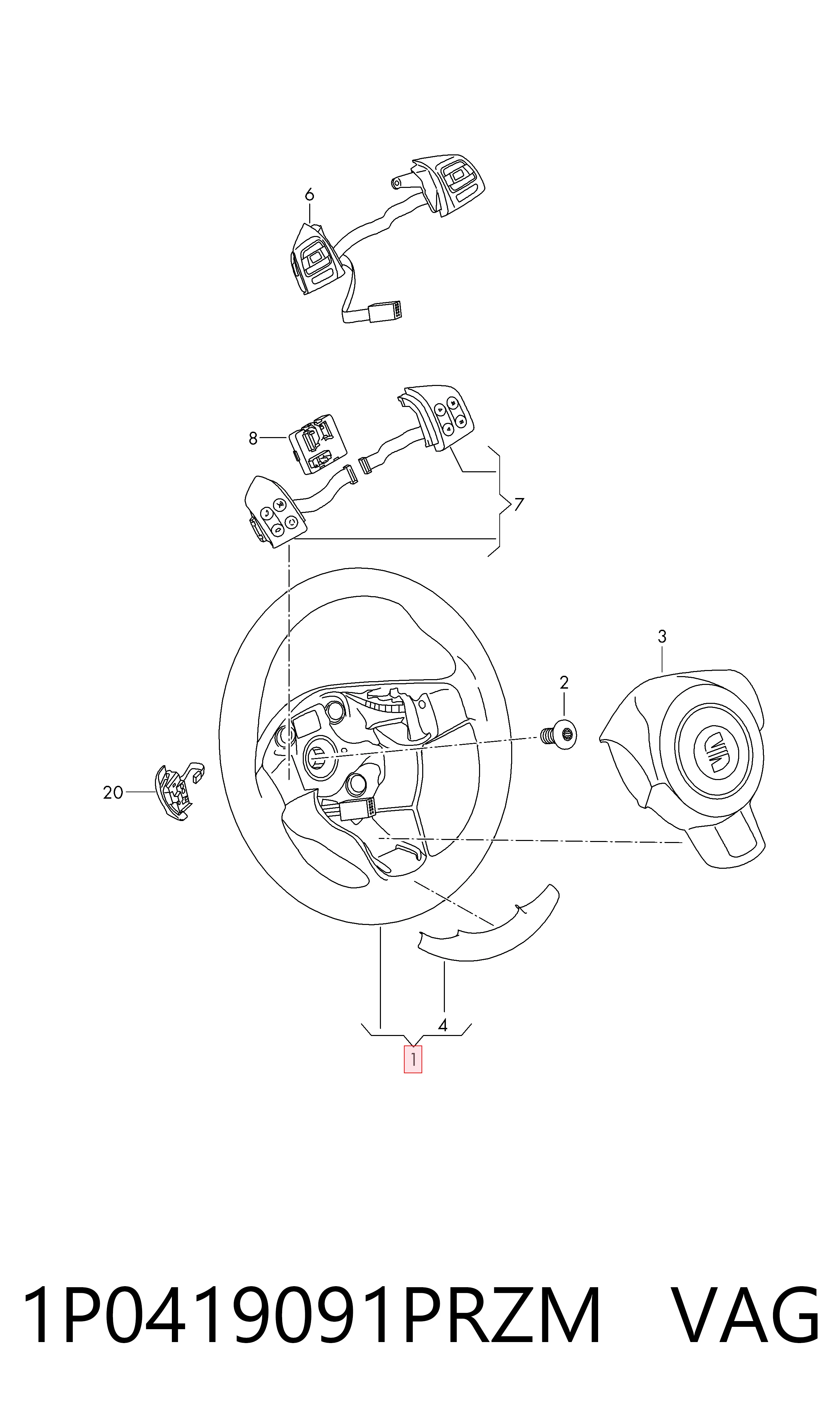 Comprar Volante Seat Altea  5P5, 5P8 a bajo precio