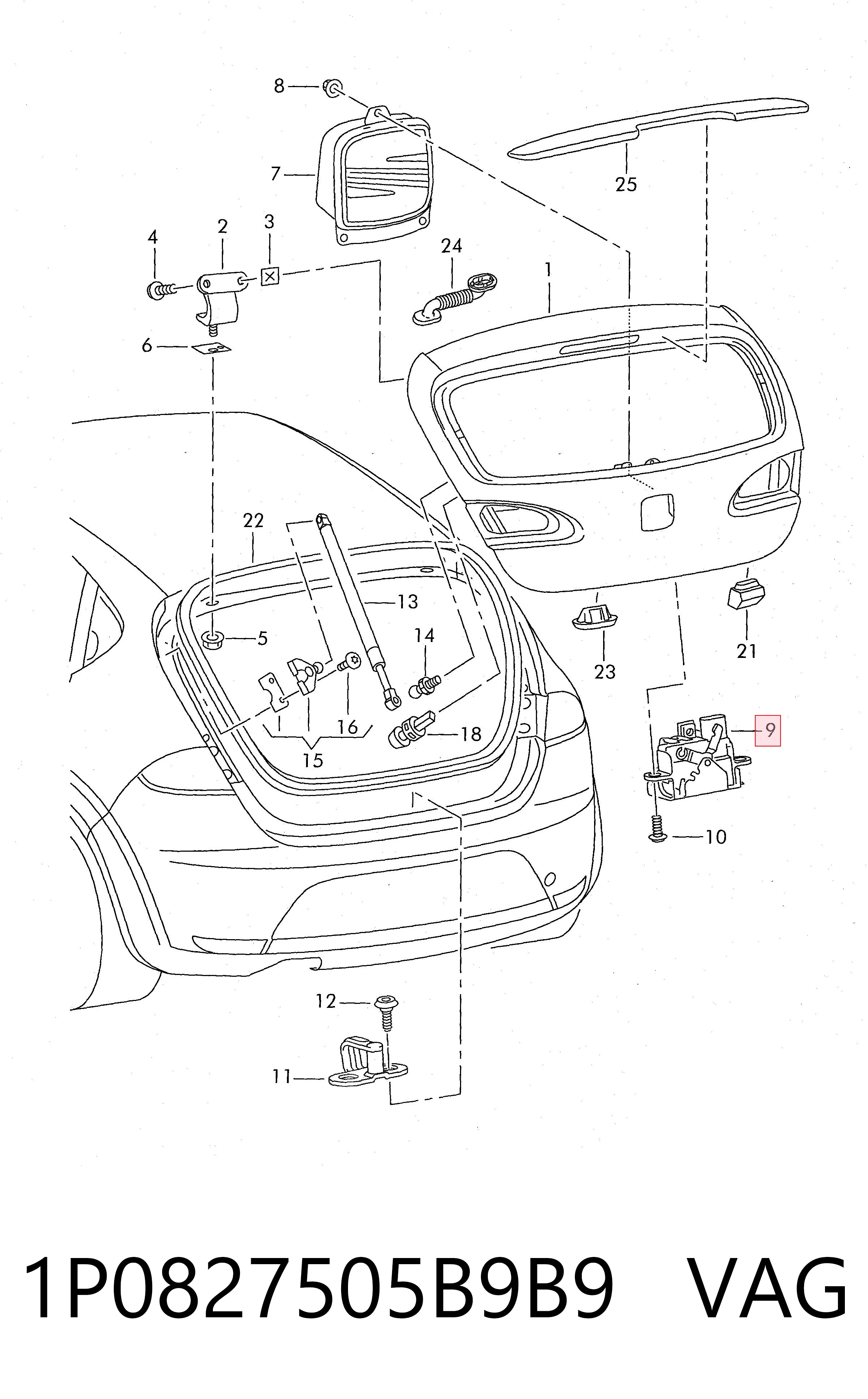 Comprar Cerradura de maletero Seat Leon II 1P1