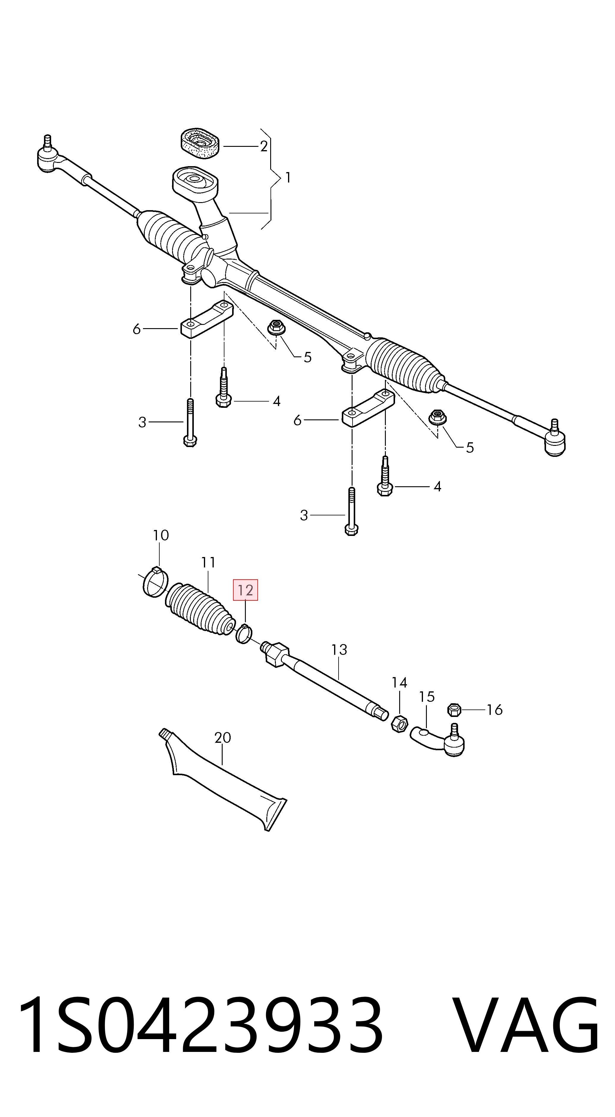 1S0423933 VAG Soporte del tanque de combustible