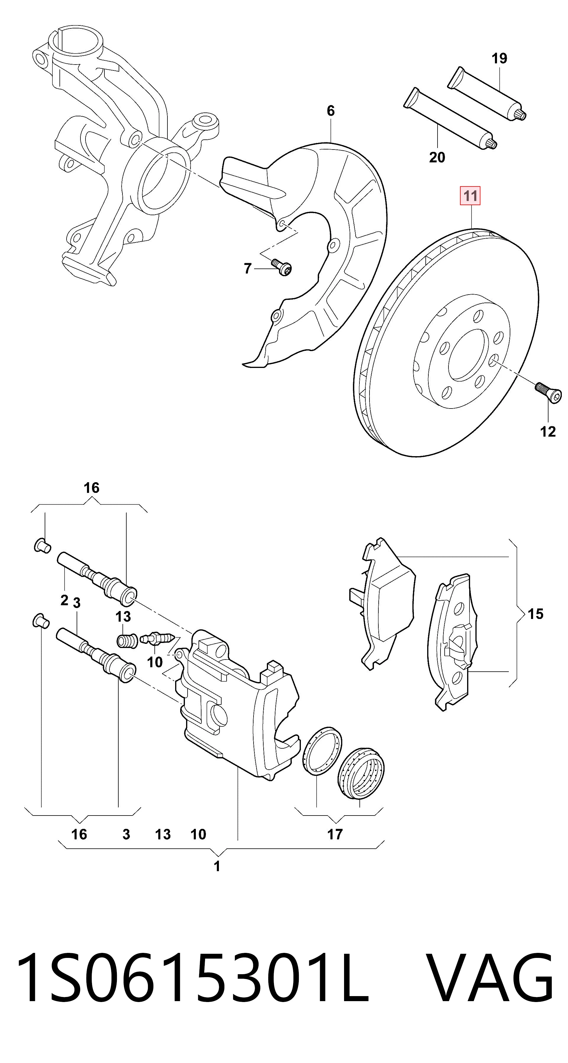 1S0615301L VAG Discos