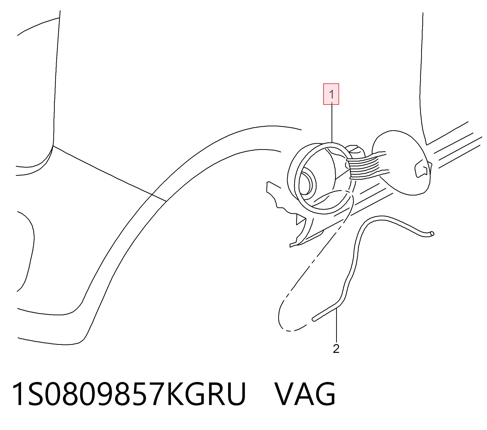 1S0809857KGRU VAG Tapa tanque combustible