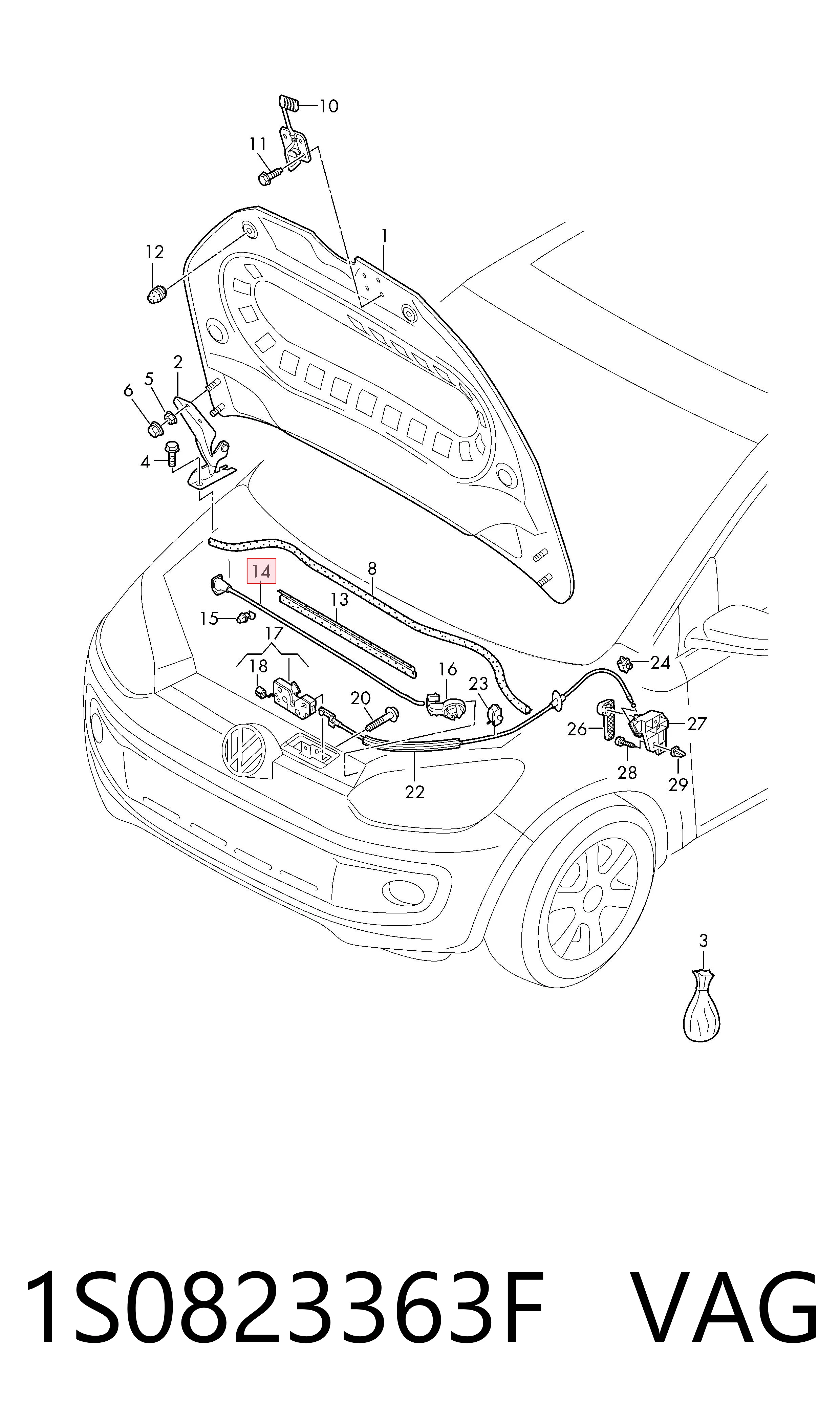  VAG 1S0823363F precio, desde 18,07 EUR
