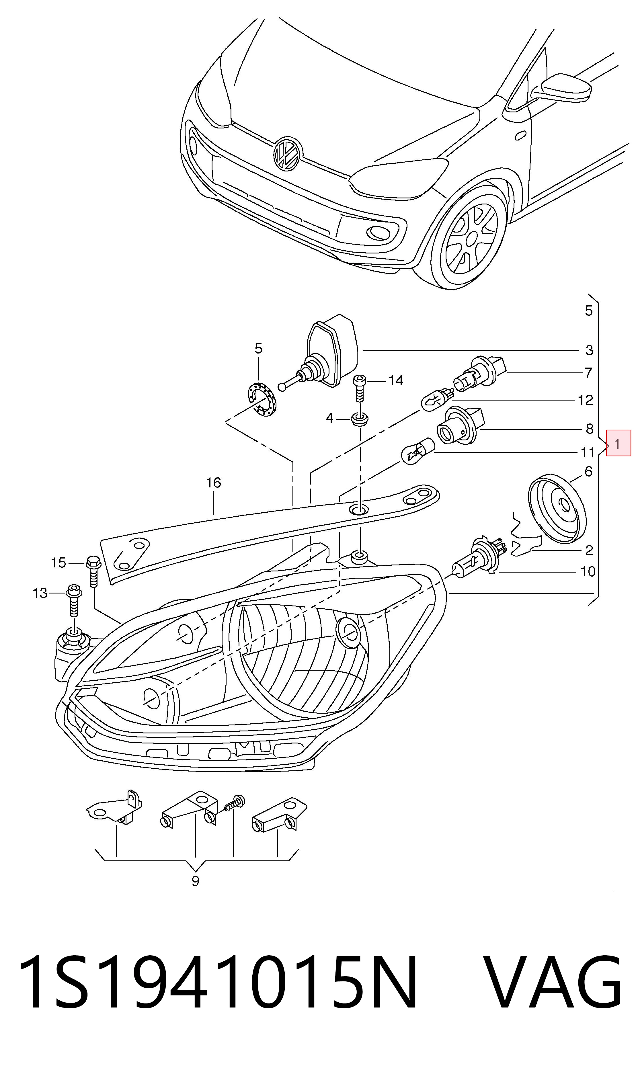 1S1941015N VAG Faros