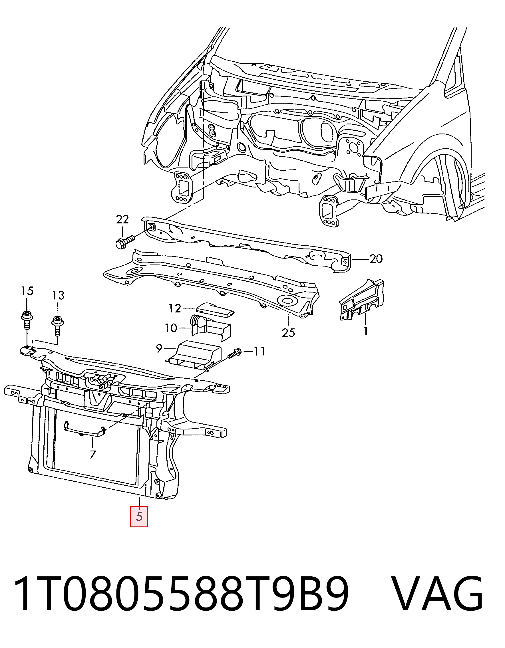 1T0805588T9B9 VAG