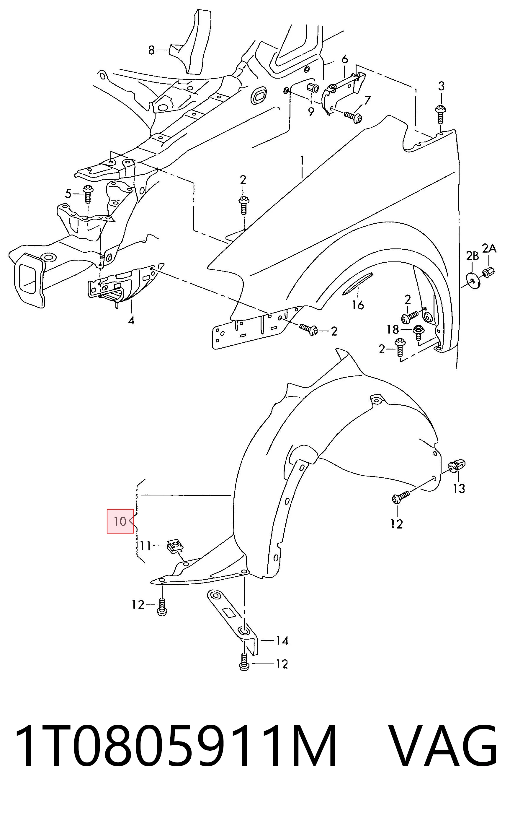 Comprar 9575FL1X Polcar Guardalodos interior izquierdo, guardafango delantero