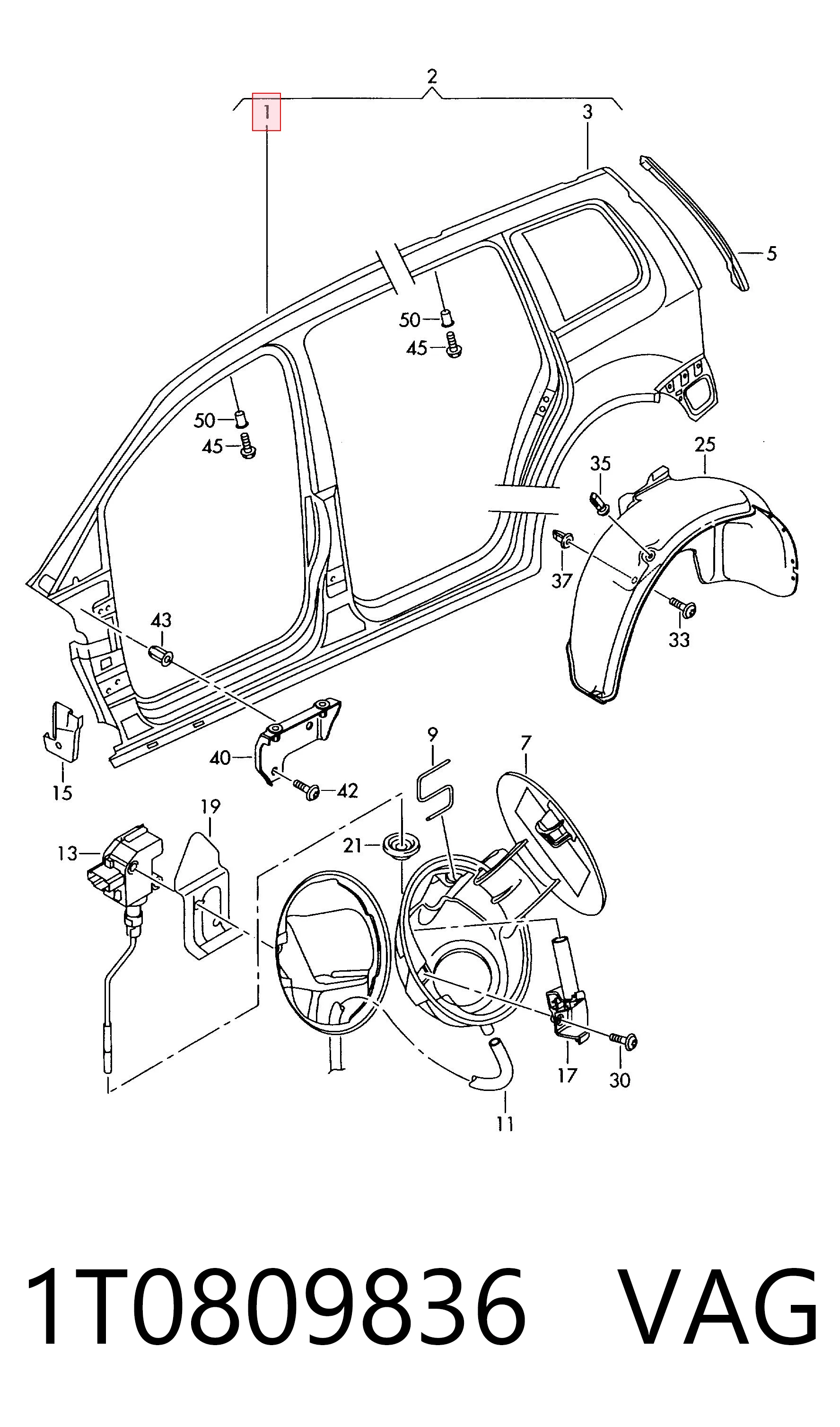 Comprar Umbral exterior derecho Volkswagen Touran I 1T1, 1T2 a bajo precio