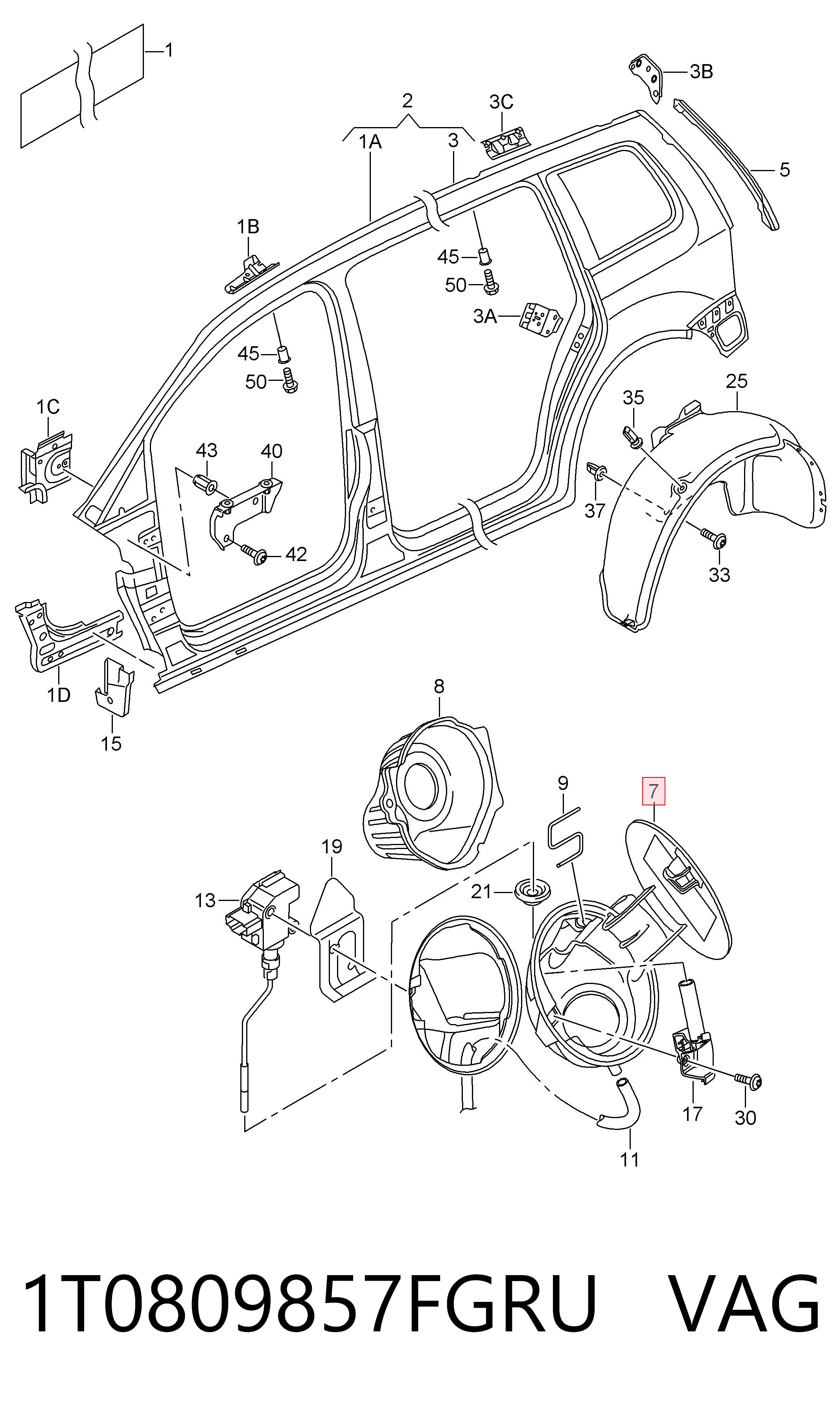 Tapa del depósito de gasolina Volkswagen Touran I monovolumen (1T1, 1T2) (2003 - 2010) precio, desde 69,69 EUR