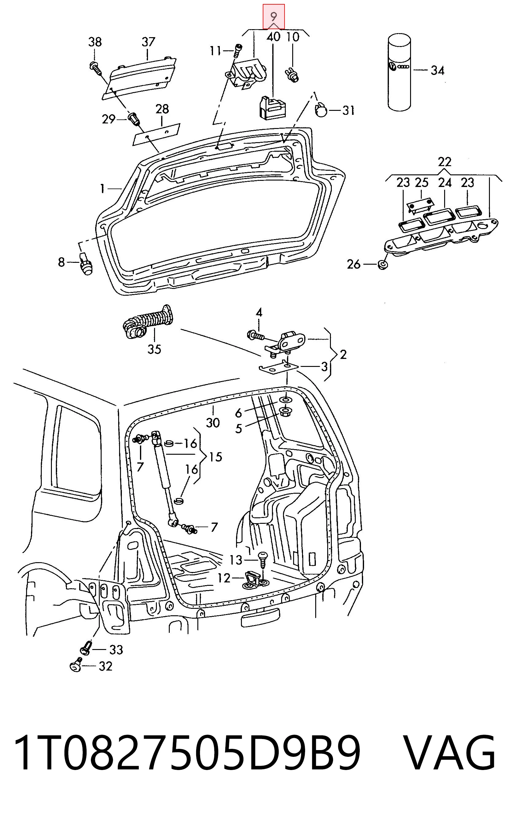 1T0827505D9B9 VAG