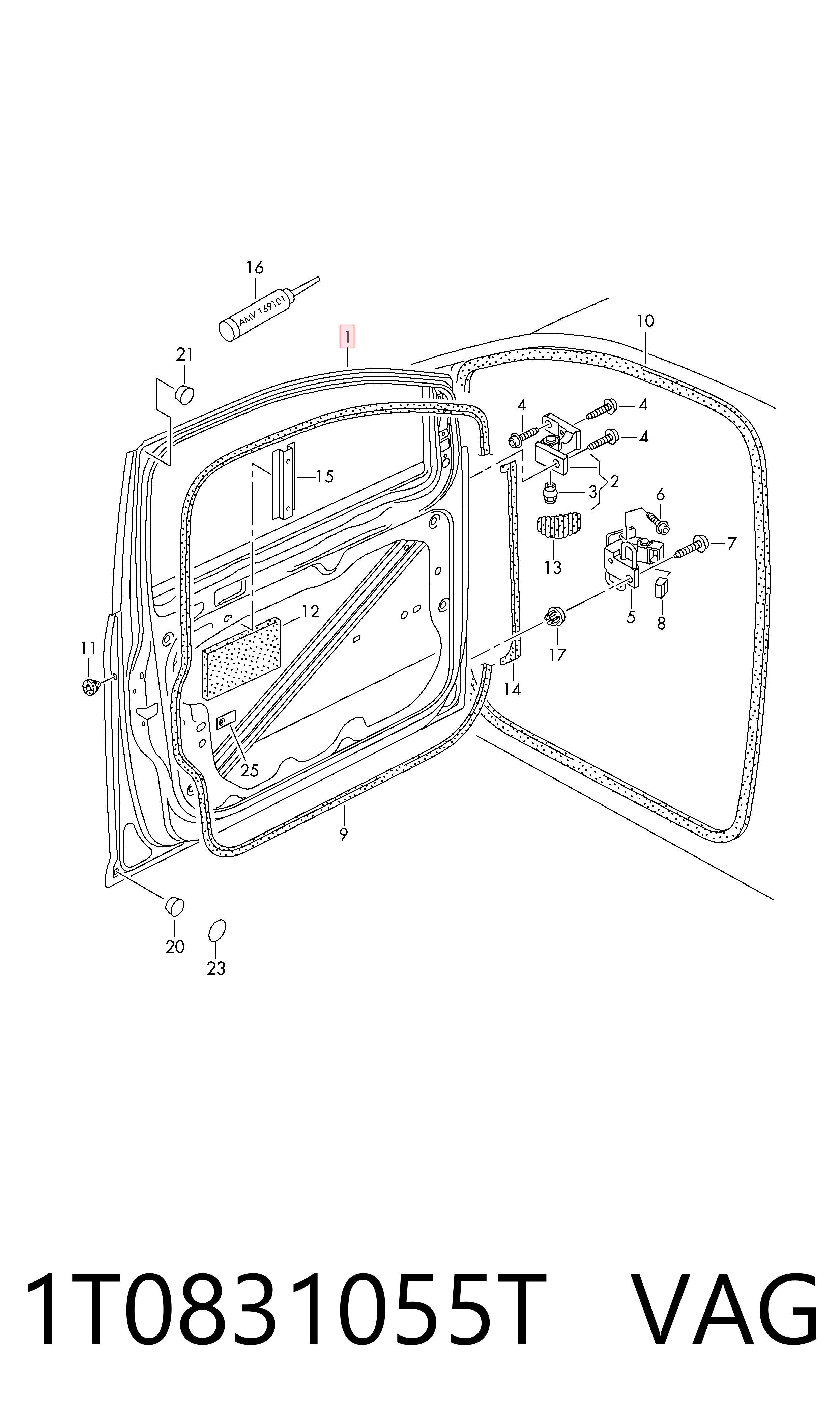 Comprar Puerta delantera izquierda Volkswagen Touran I 1T1, 1T2 a bajo precio