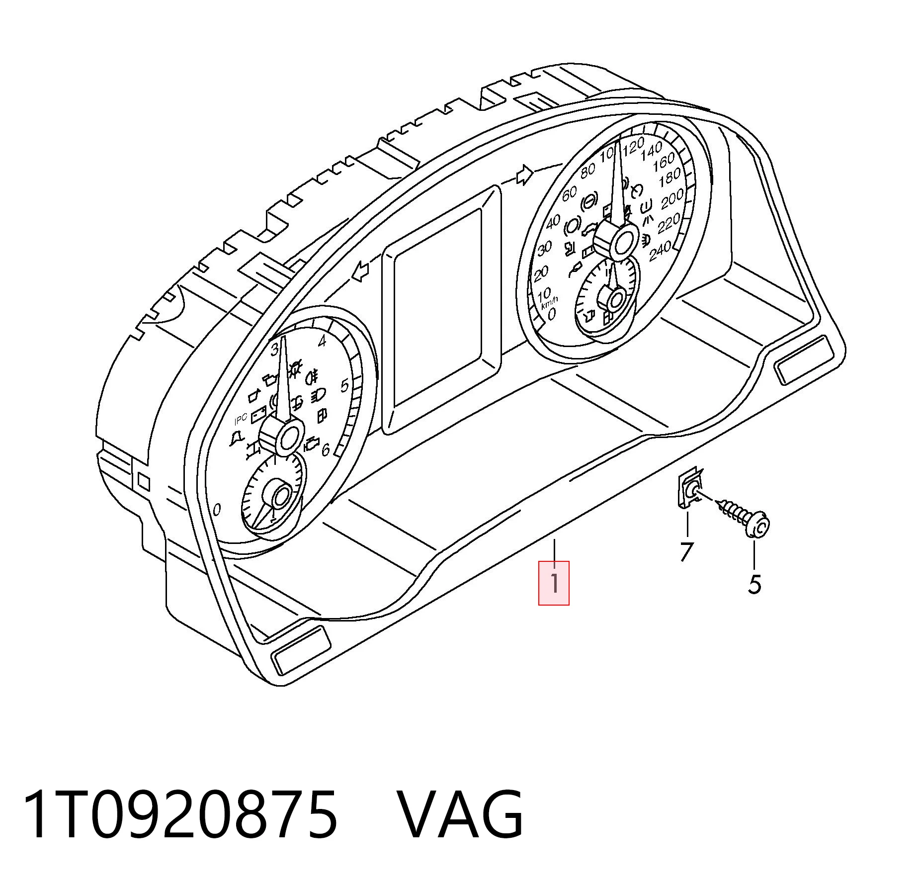 Tablero de instrumentos VAG 1T0920875 precio, desde 283,14 EUR