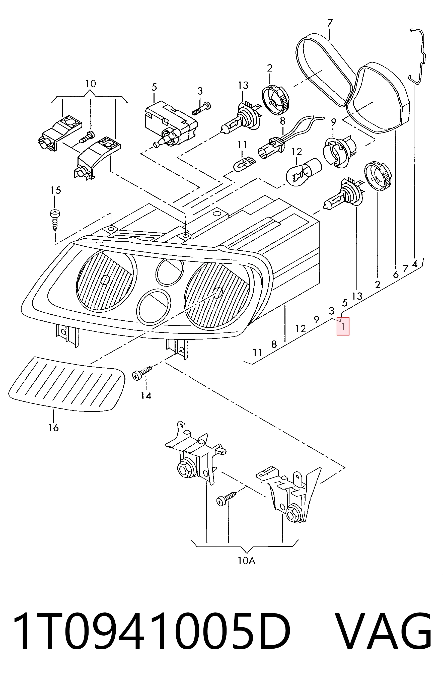 1T0941005D VAG Faros