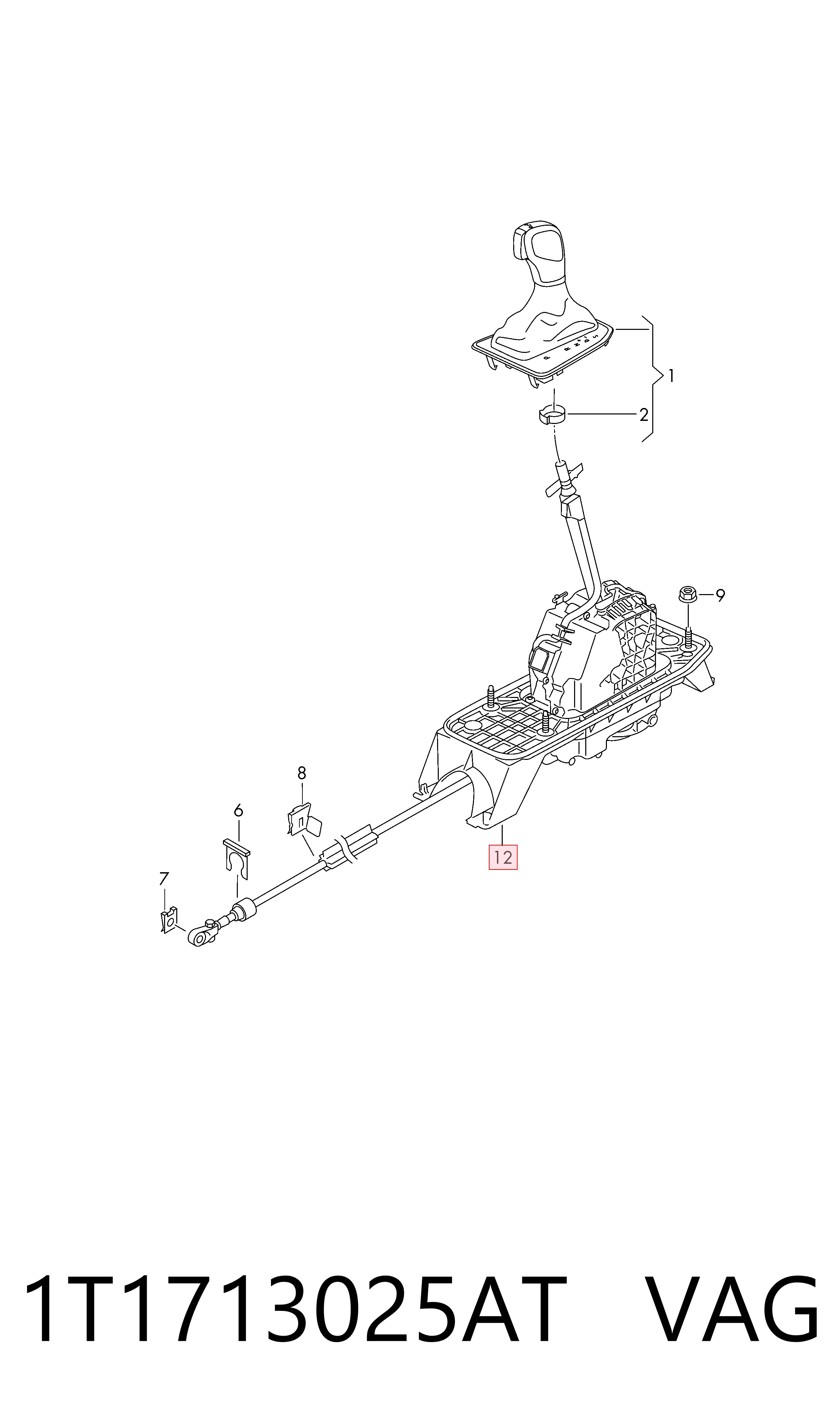 Mecanismo selector de marchas VAG 1T1713025AT precio, desde 1038,81 EUR
