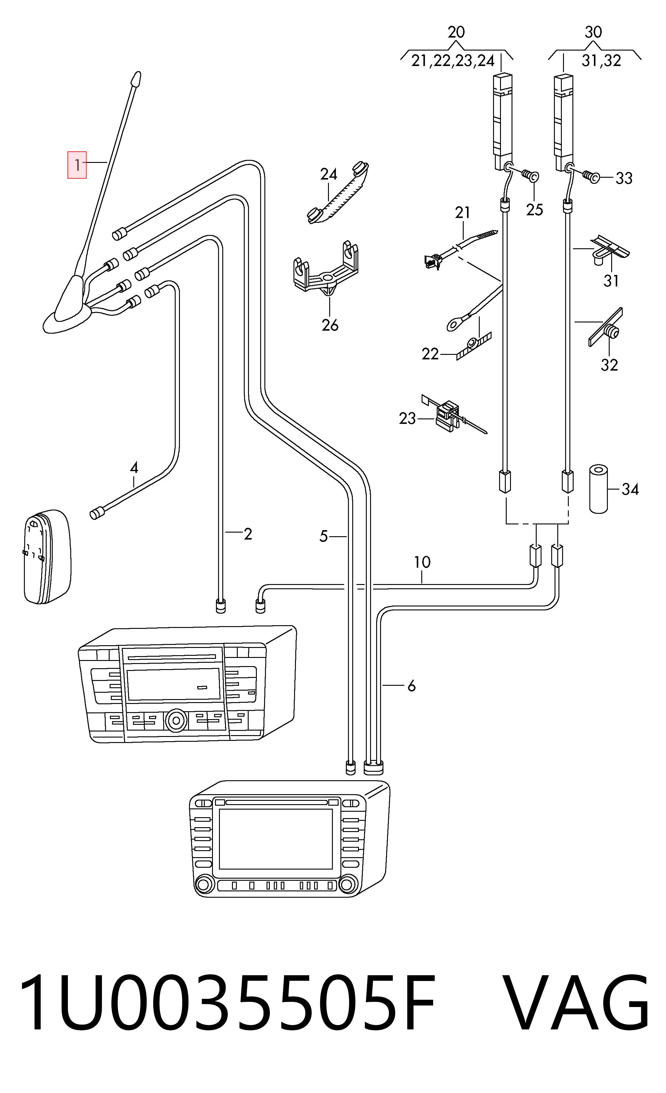 Antena Skoda Fabia I familiar (6Y5) (2000 - 2007) precio, desde 35,53 EUR