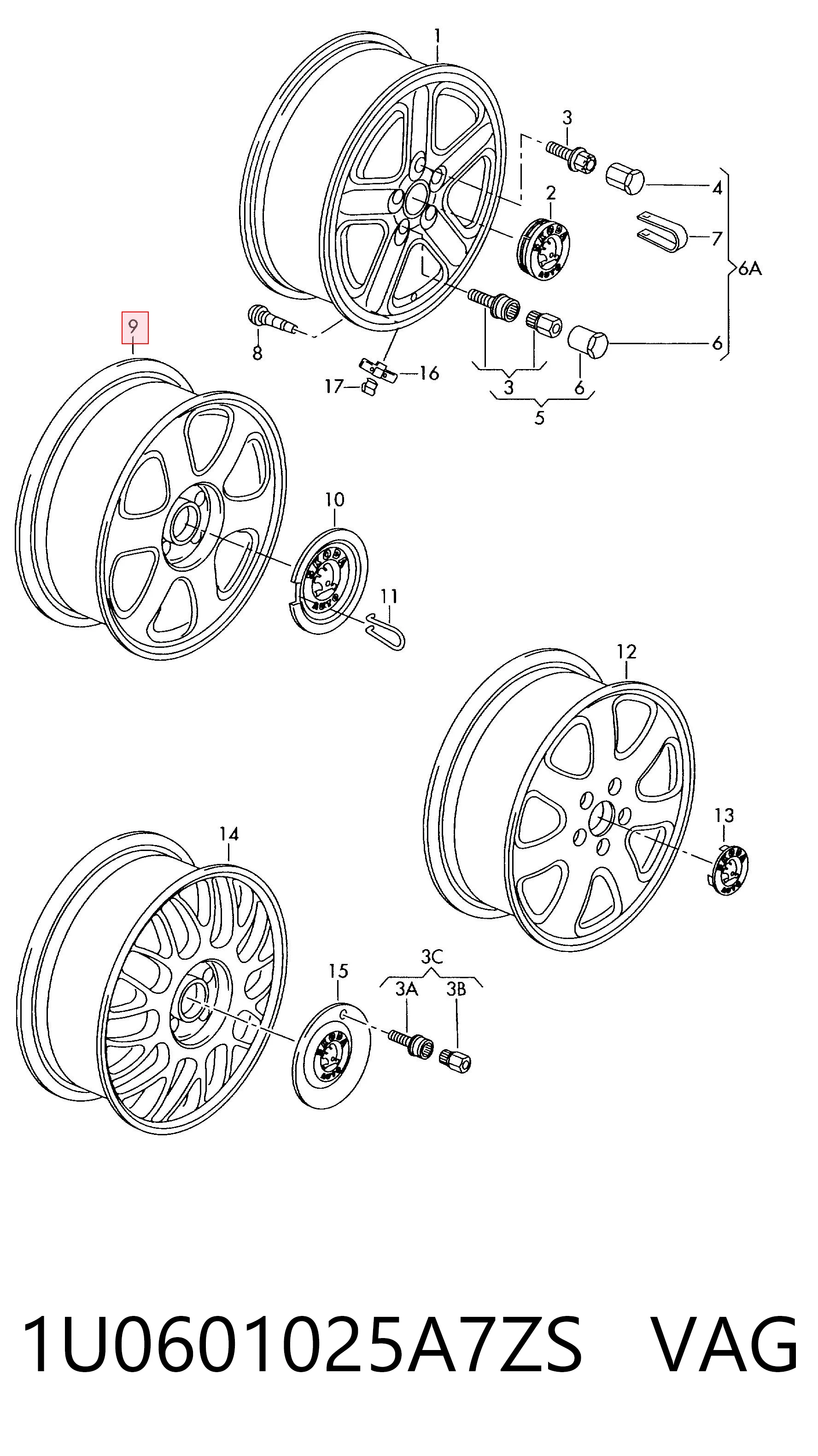1U0601025A7ZS VAG Aros