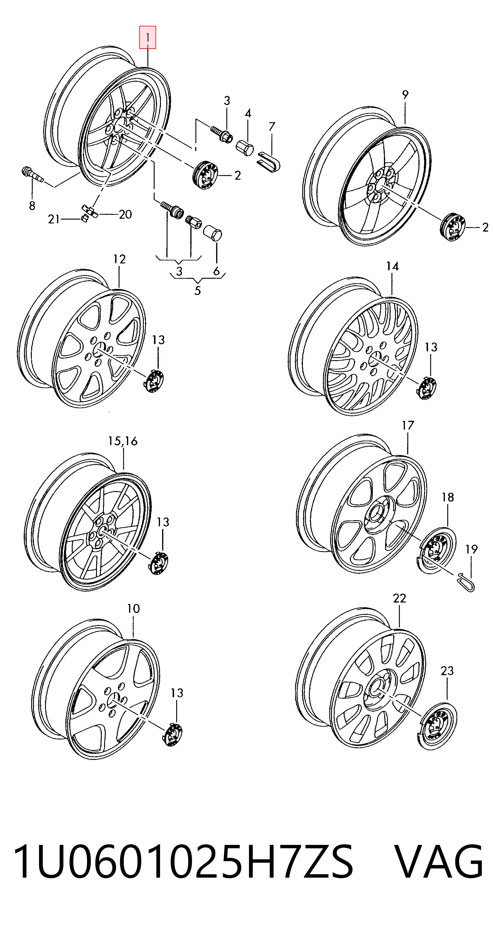 1U0601025H7ZS VAG Aros