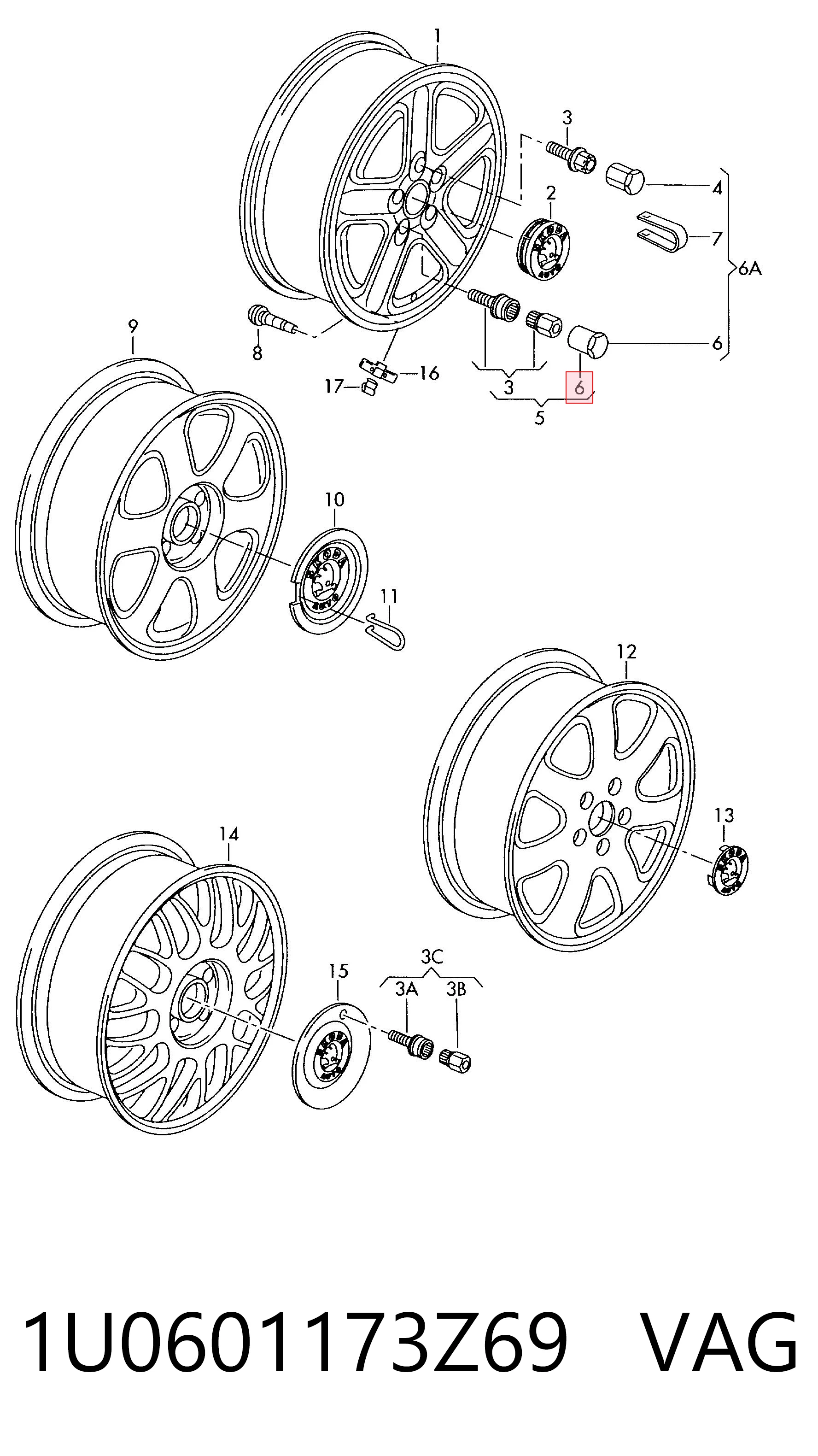 1U0601173Z69 VAG Aros