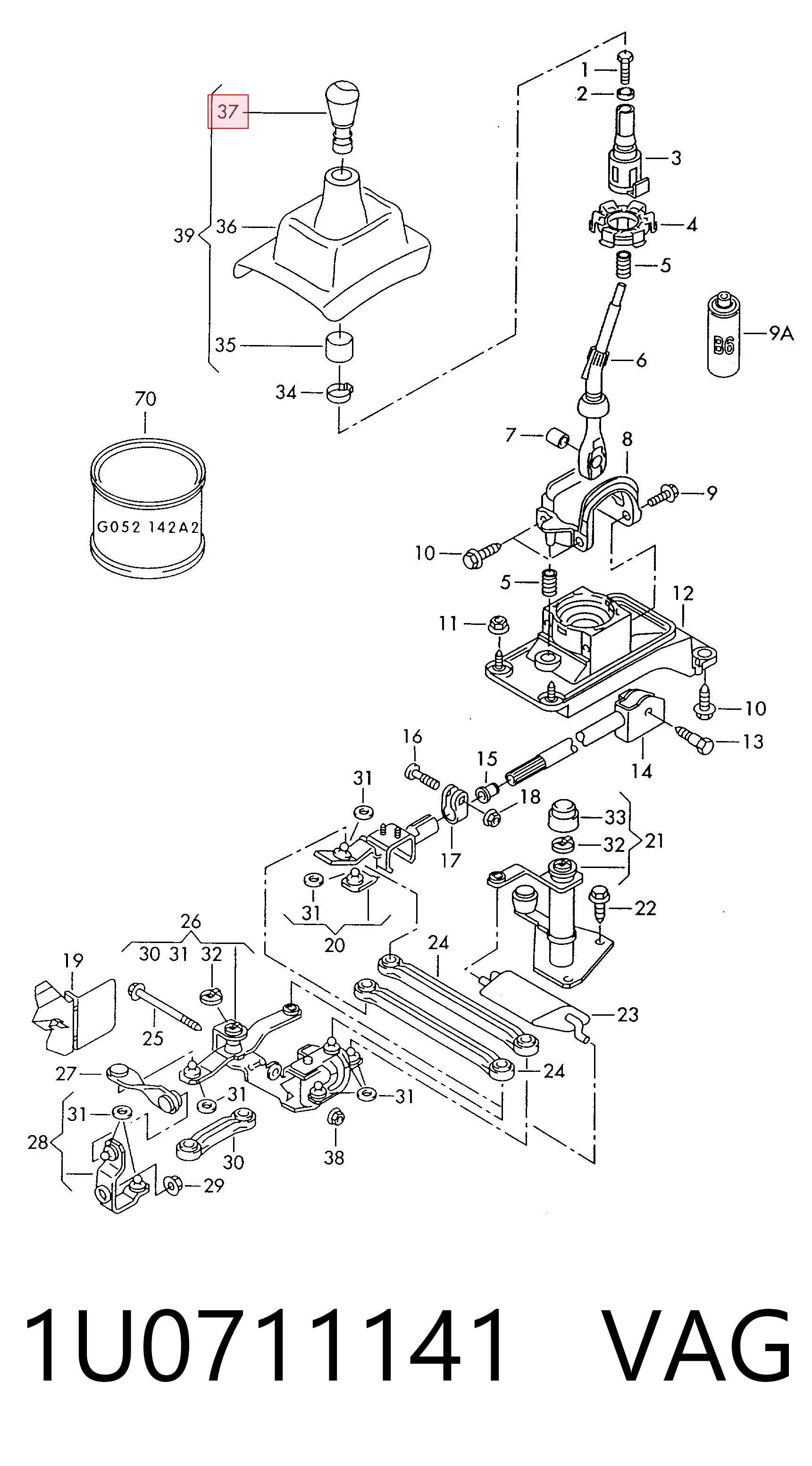 Comprar 3L711020 AND Pomo de palanca de cambios