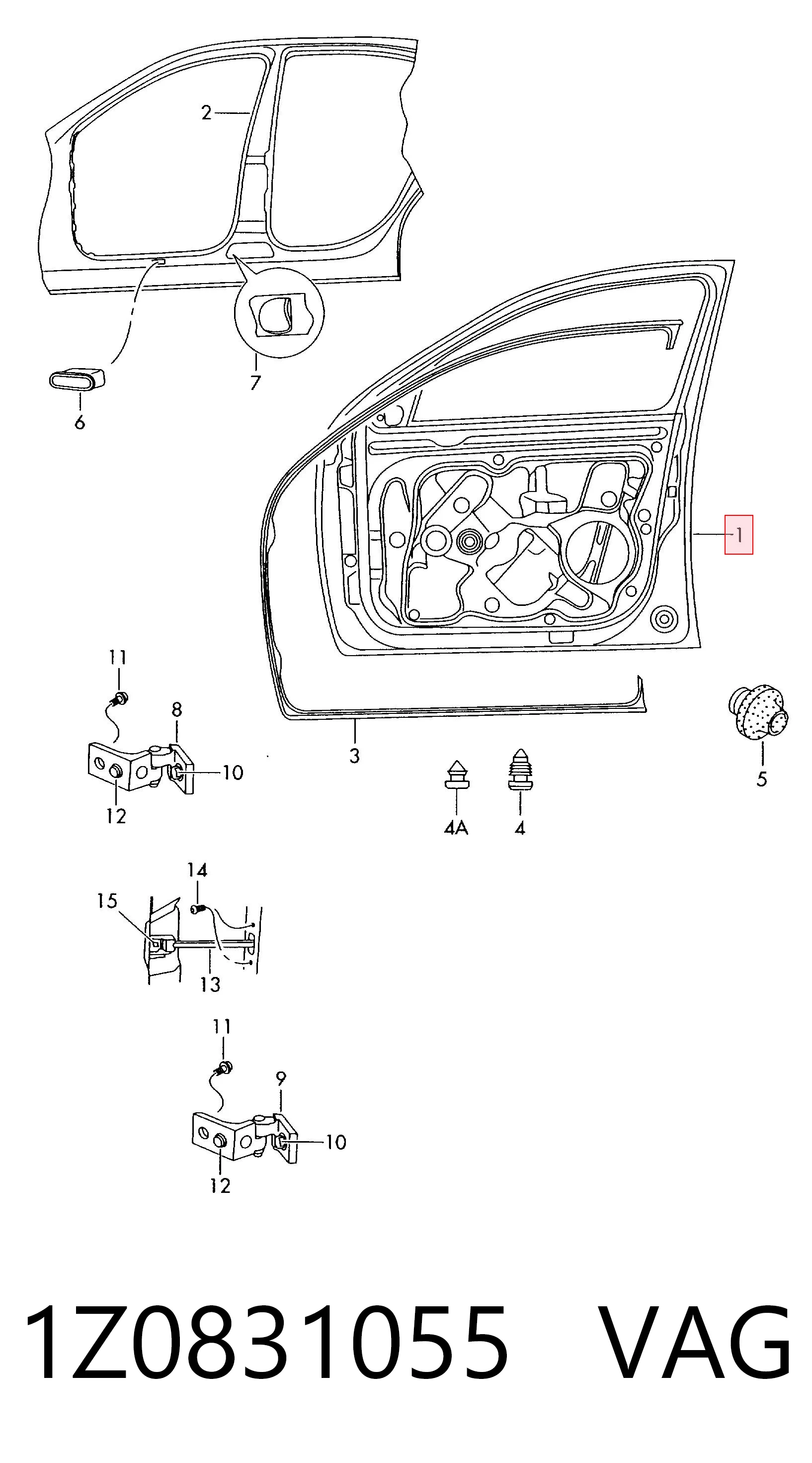 Puerta delantera para Skoda Octavia II A5 1Z3