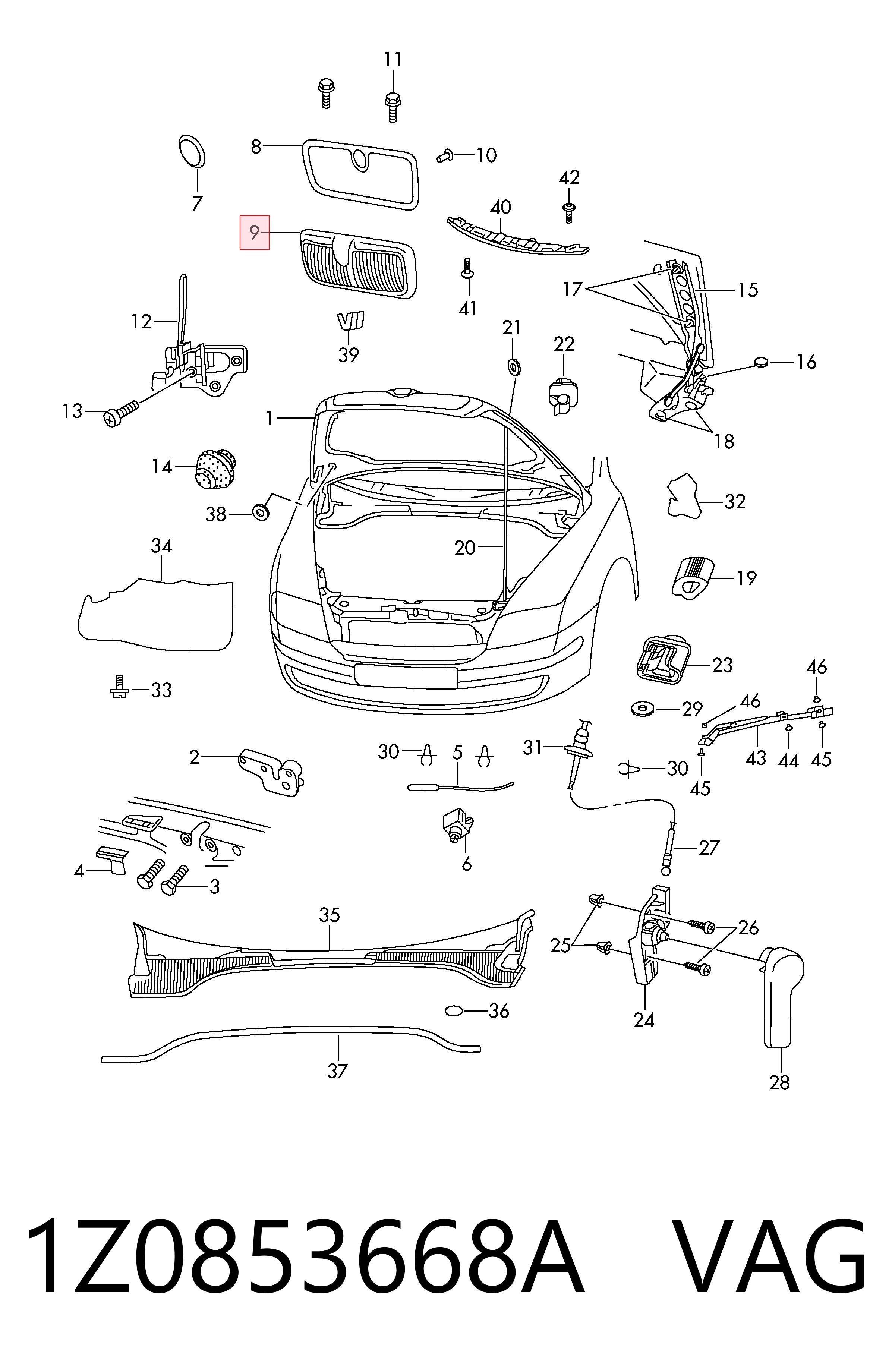 1Z0853668A VAG Calandra