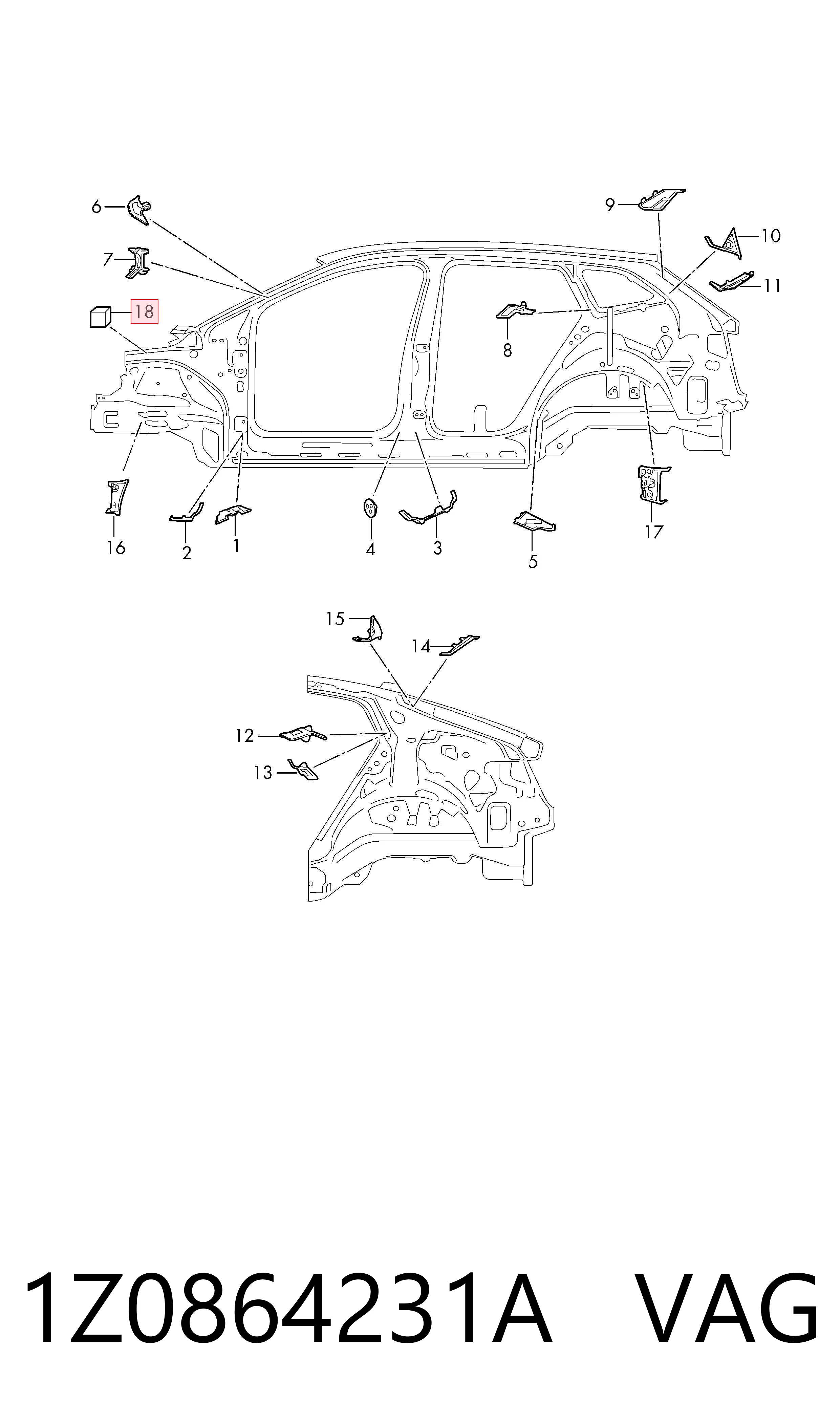  VAG 1Z0864231A precio, desde 7,03 EUR