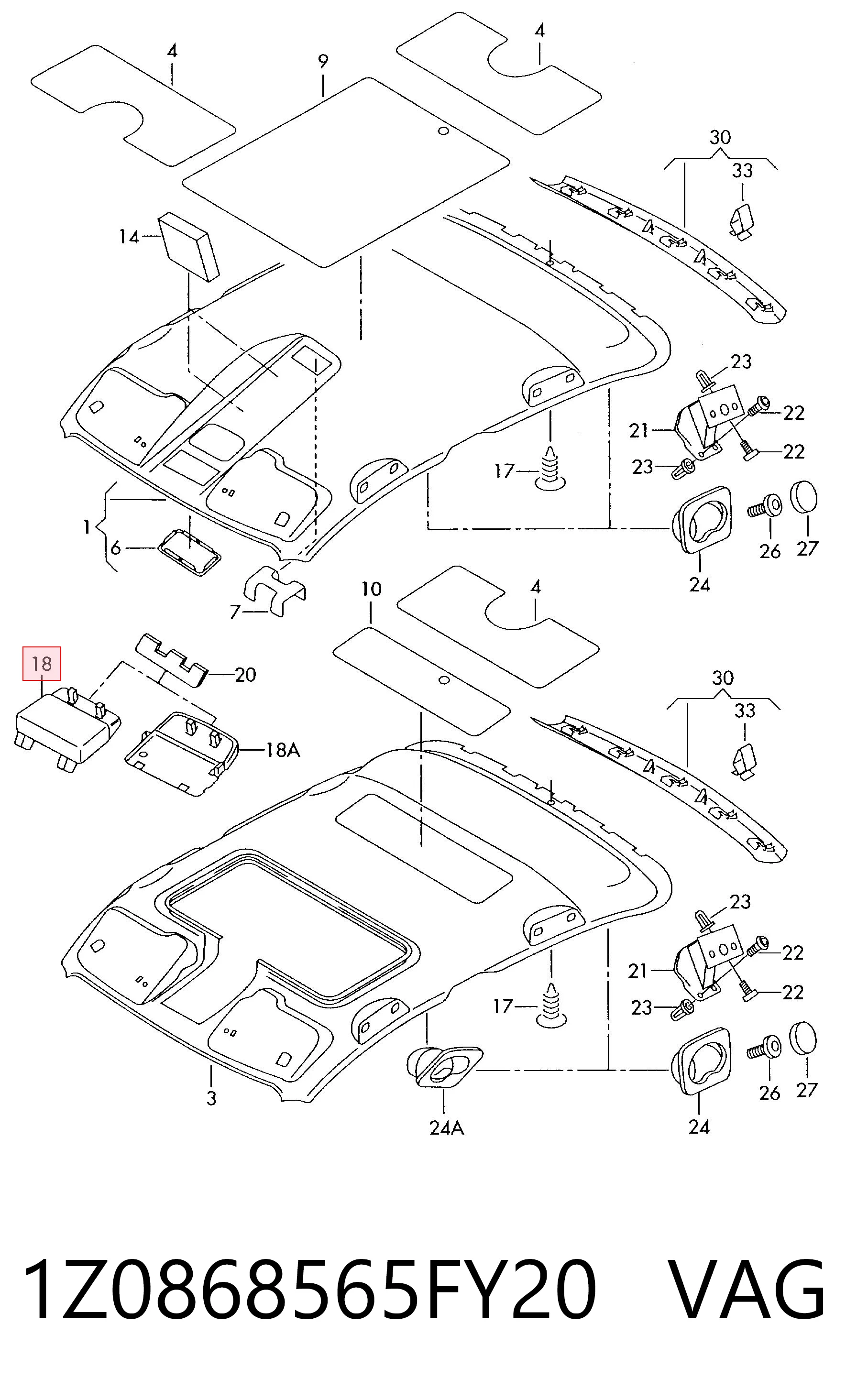 1Z0868565FY20 VAG Estuche para gafas