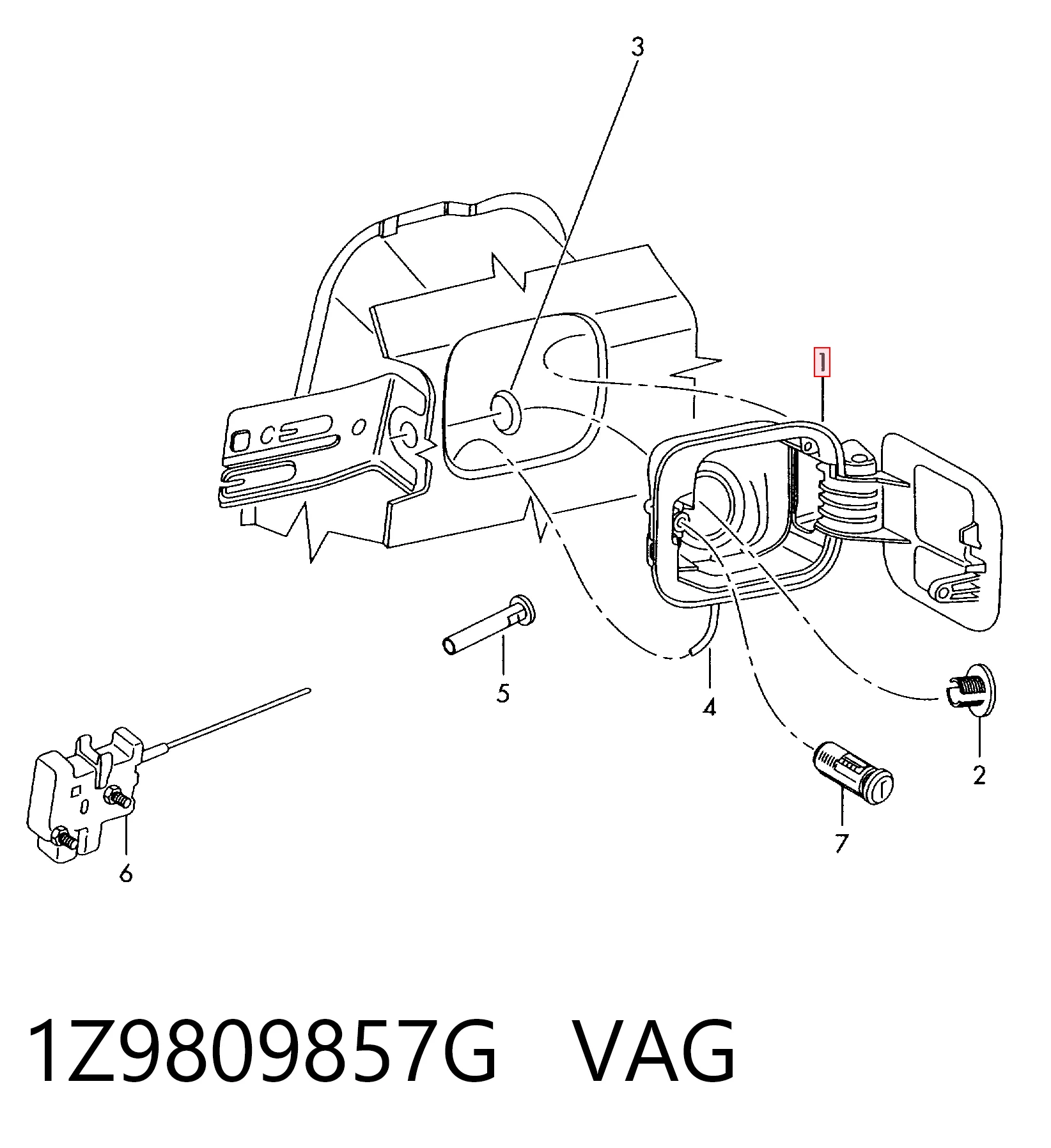 Tapa tanque combustible para Skoda Octavia II A5 1Z5