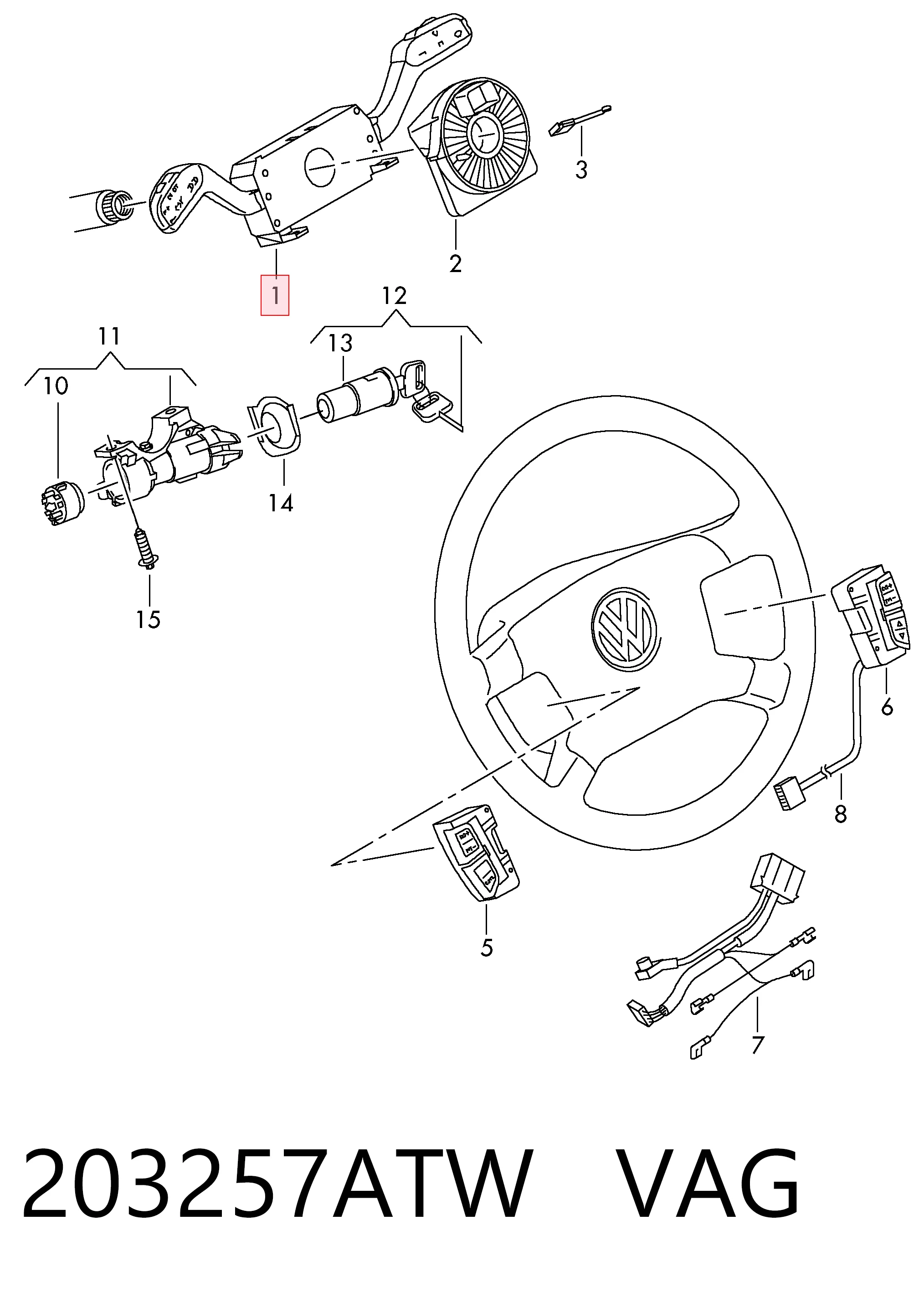 Comprar Conmutador columna dirección Volkswagen Polo IV 9N, 9A