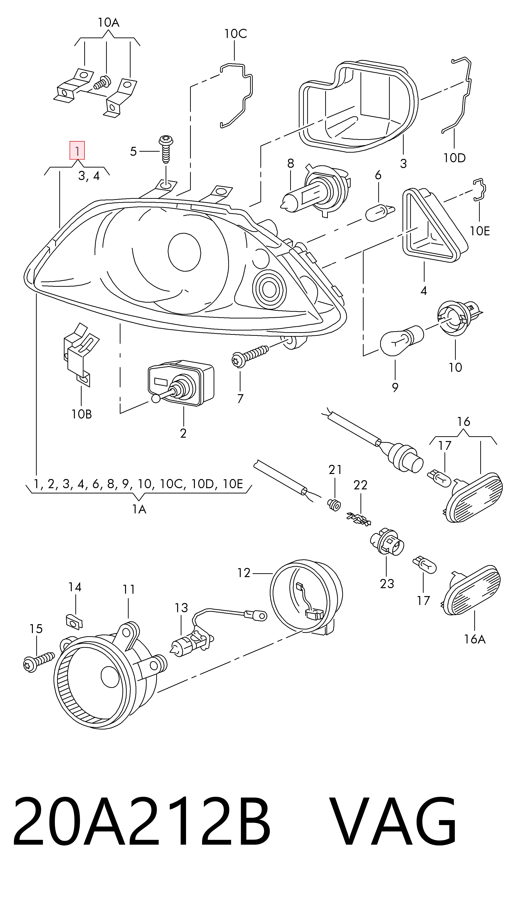 Faro Seat Ibiza III hatchback (6L1) (2002 - 2009) precio, desde 68,11 EUR