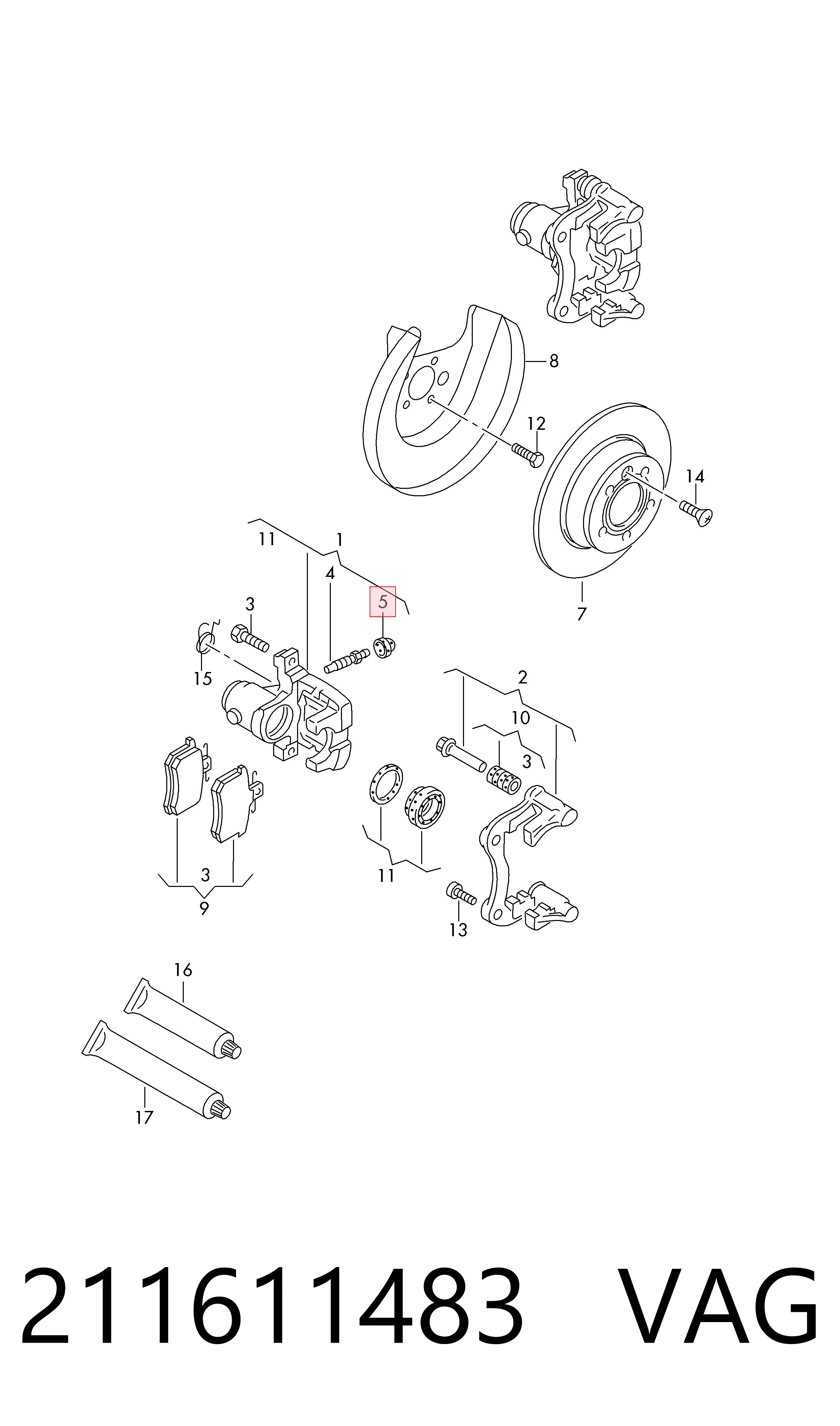 Kit de reparación de frenos Audi Q5 