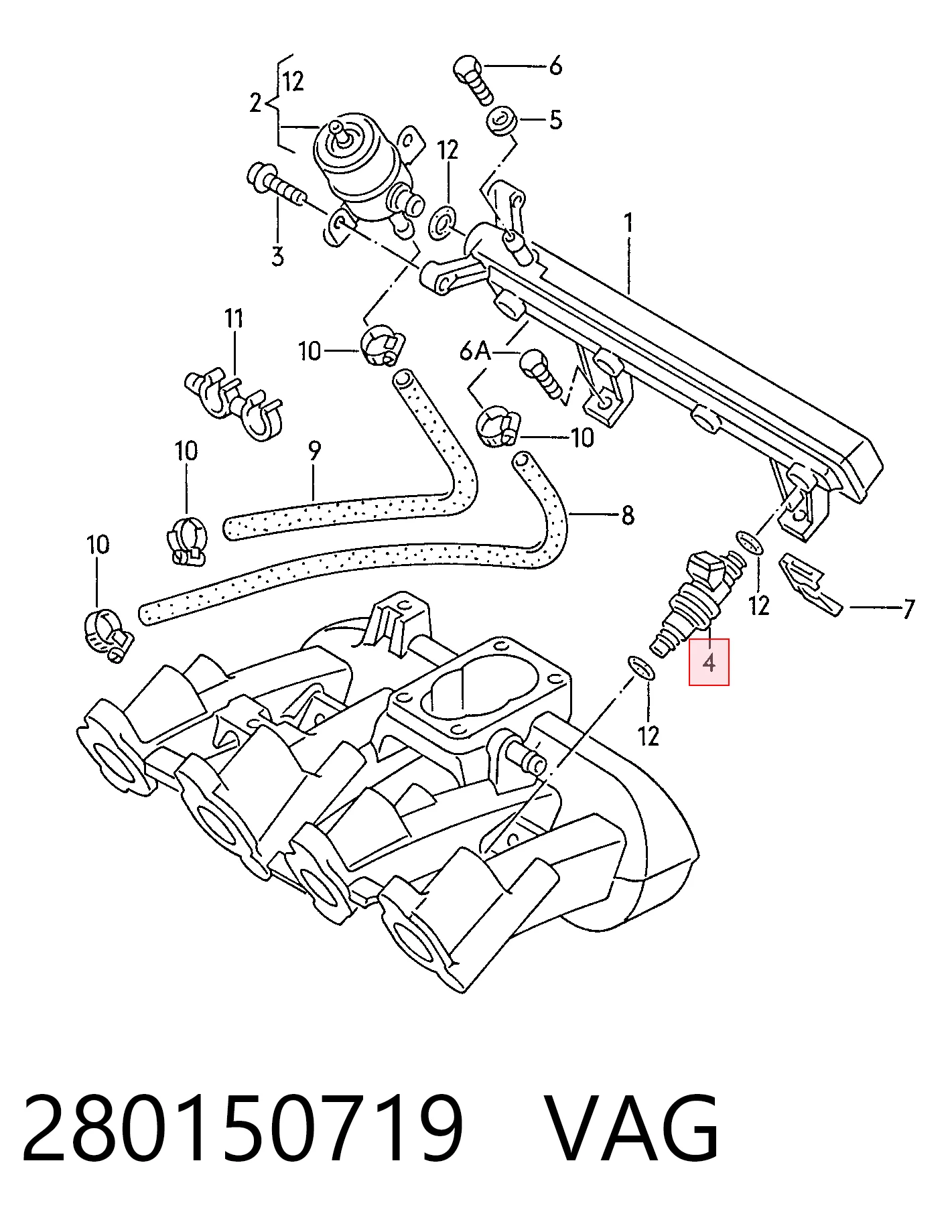 Inyector para Volkswagen Polo 86C