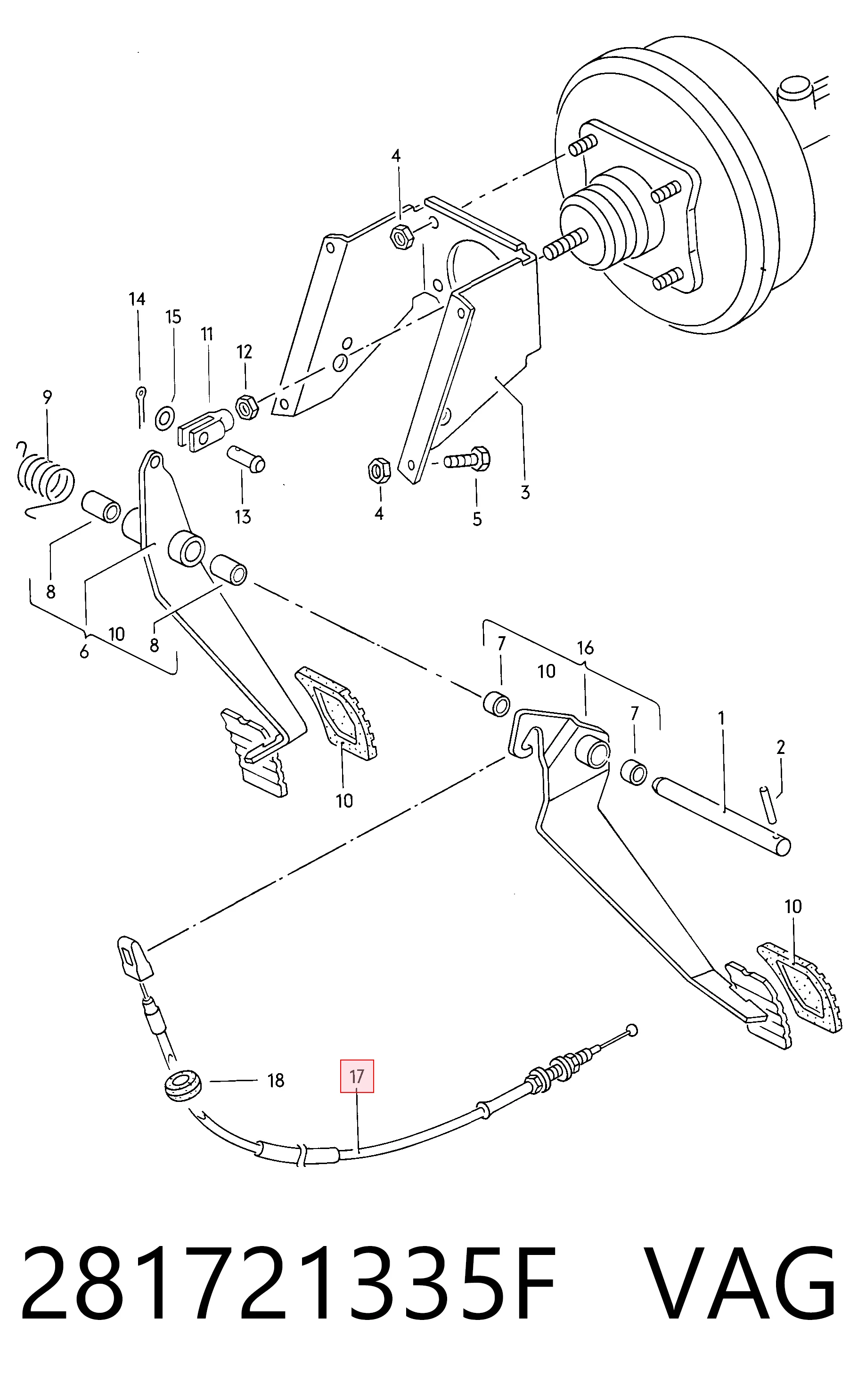 Cable de embrague para Volkswagen LT 281-363, 21A, 21B, 21D, 21E