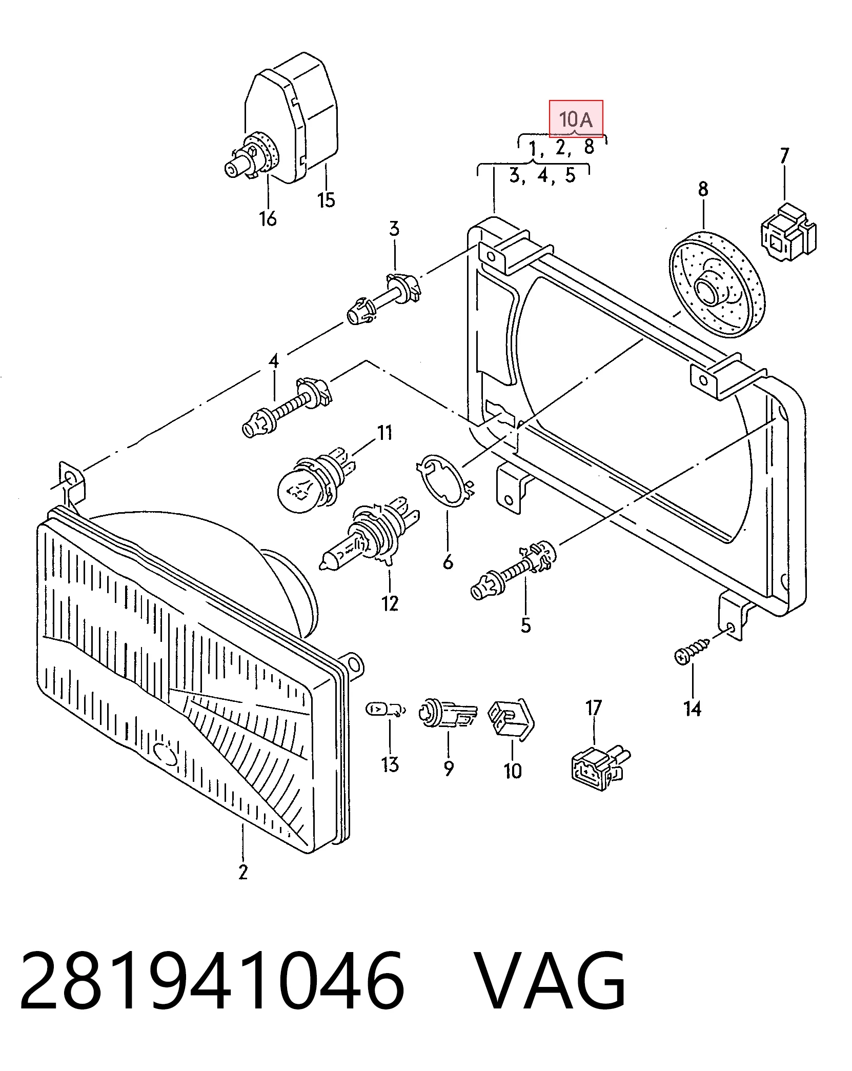 Comprar Faro derecho Volkswagen LT I 281-363, 21A, 21B, 21D, 21E a bajo precio