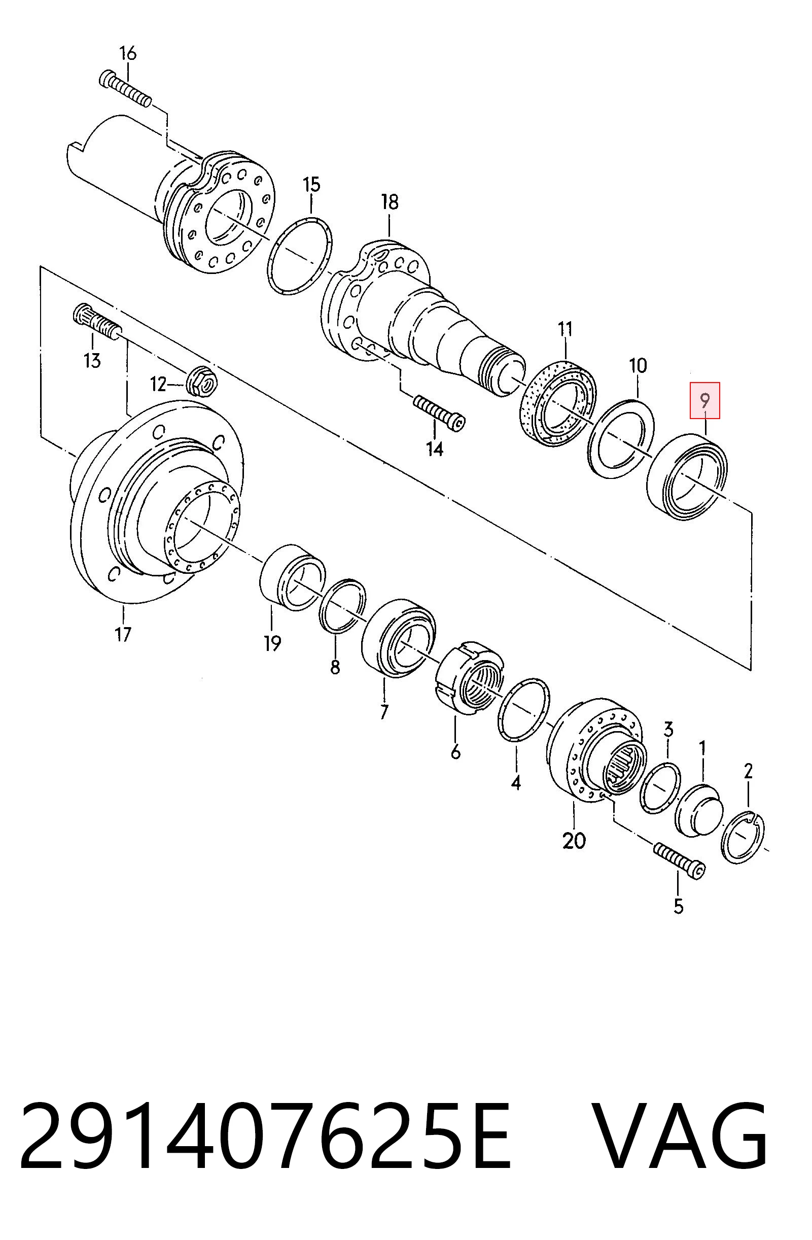 Comprar Cojinete de rueda trasero LT I 281-363, 21A, 21B, 21D, 21E