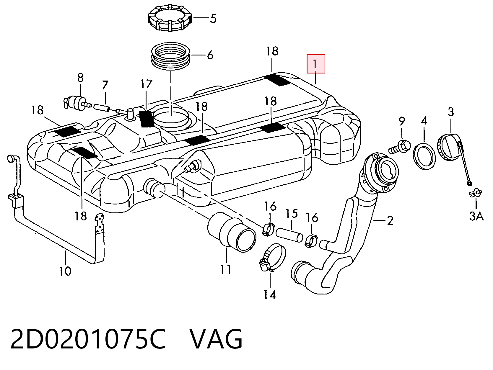 Comprar Depósito de combustible Volkswagen LT II 2DB, 2DE, 2DK a bajo precio