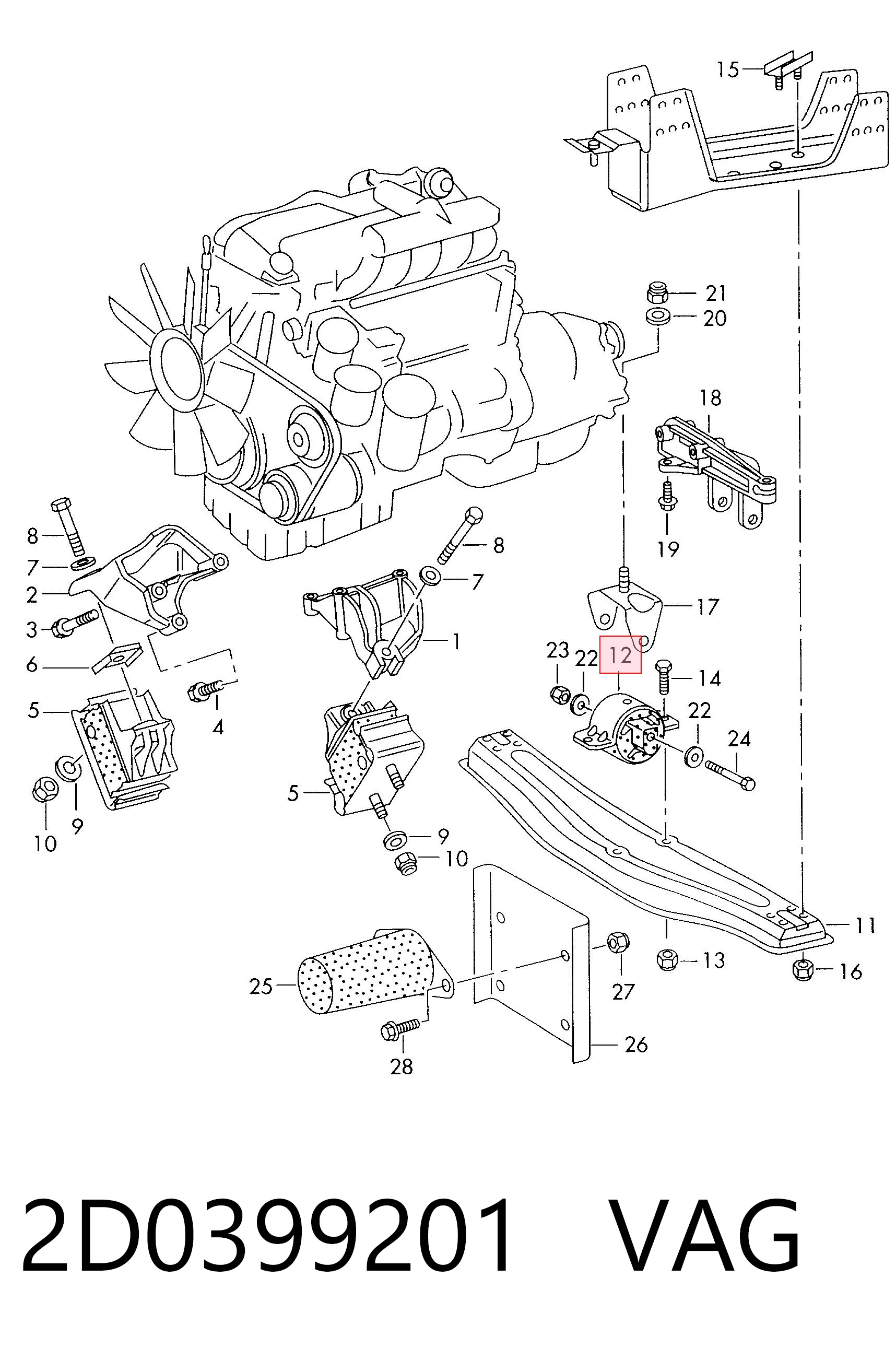 Comprar Soporte de caja de cambios Sprinter  901, 902