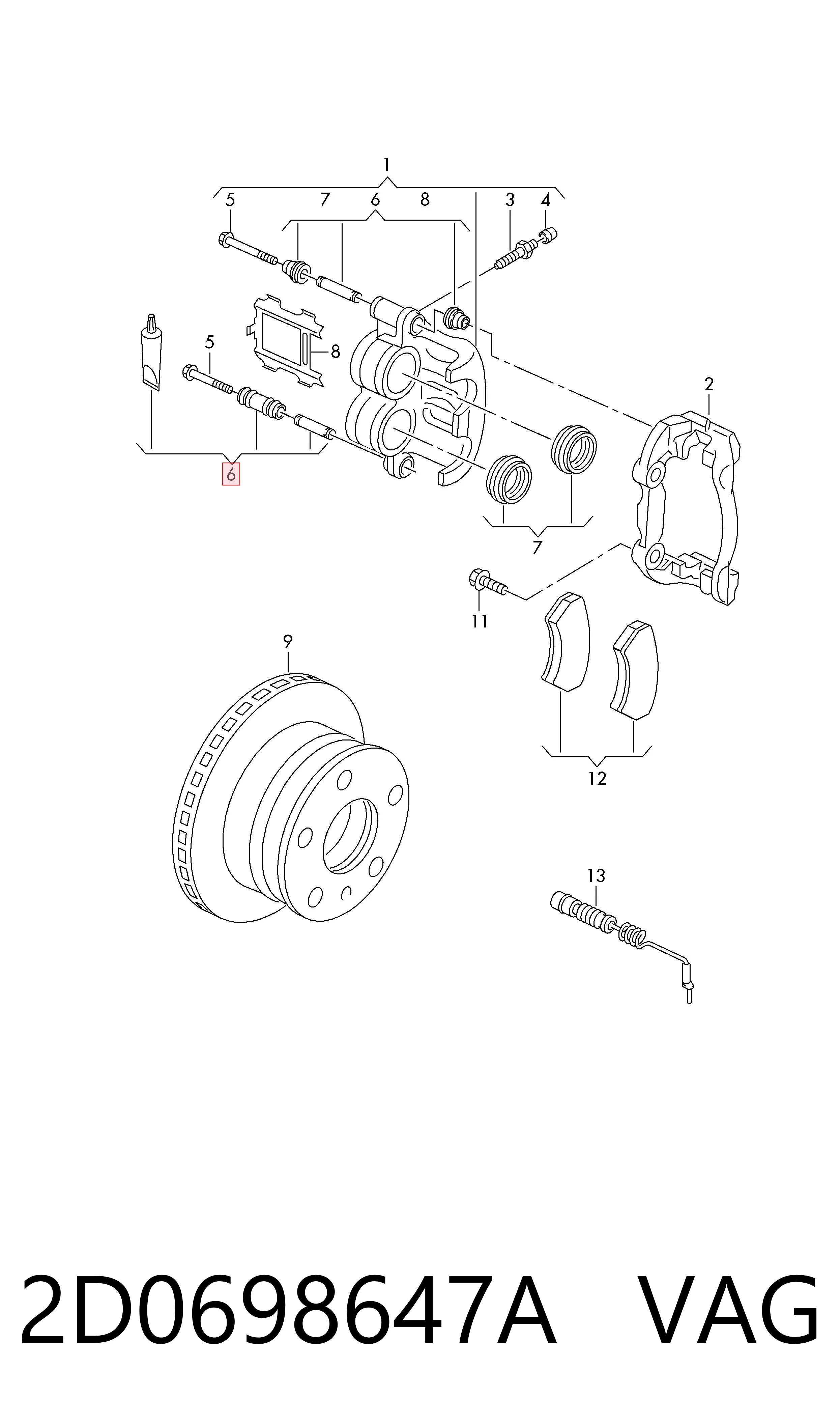 Comprar Juego de reparación de pinza de freno trasero Mercedes G  W463 a bajo precio