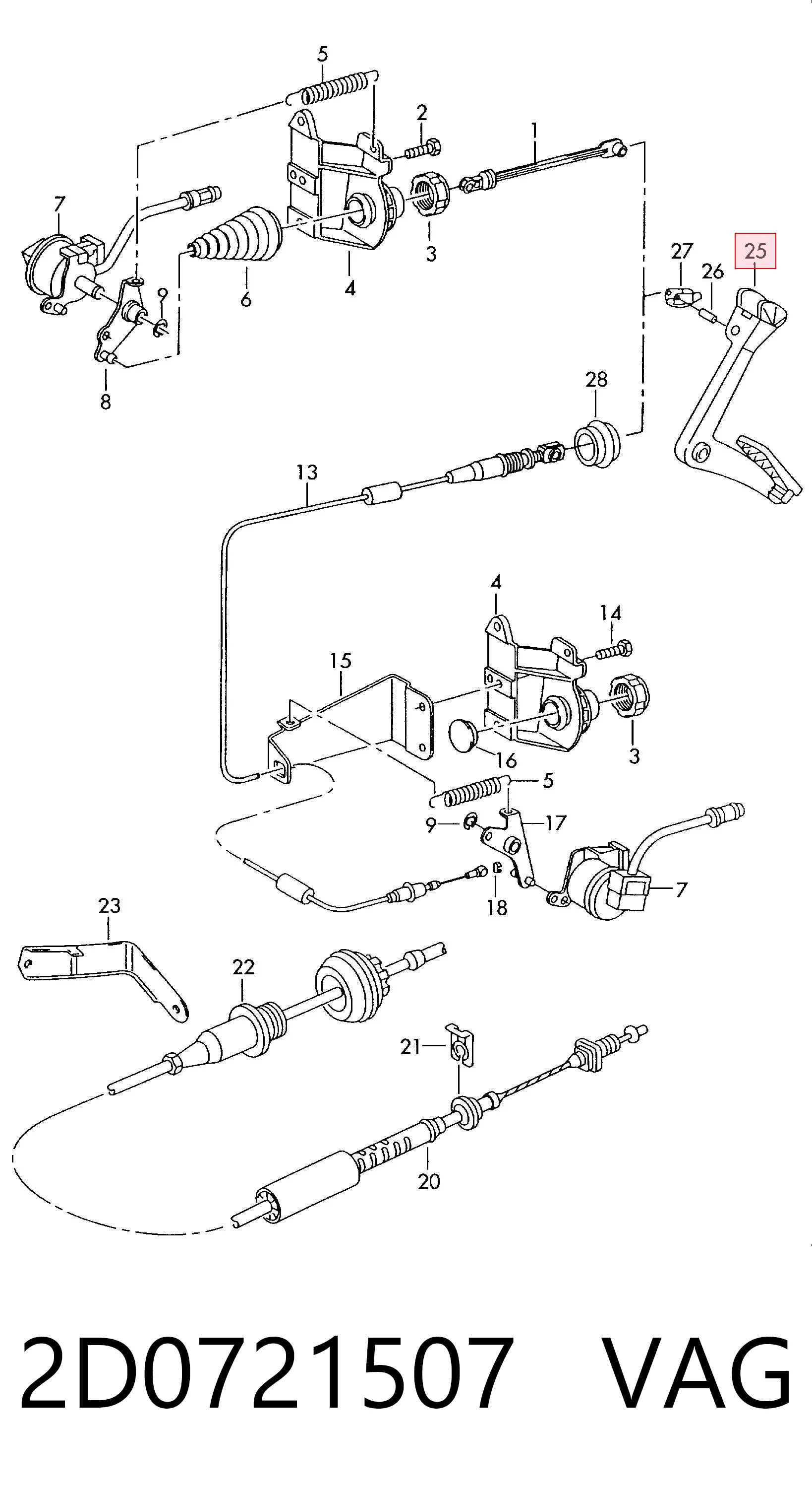 2D0721507 VAG Pedal de aceleracion