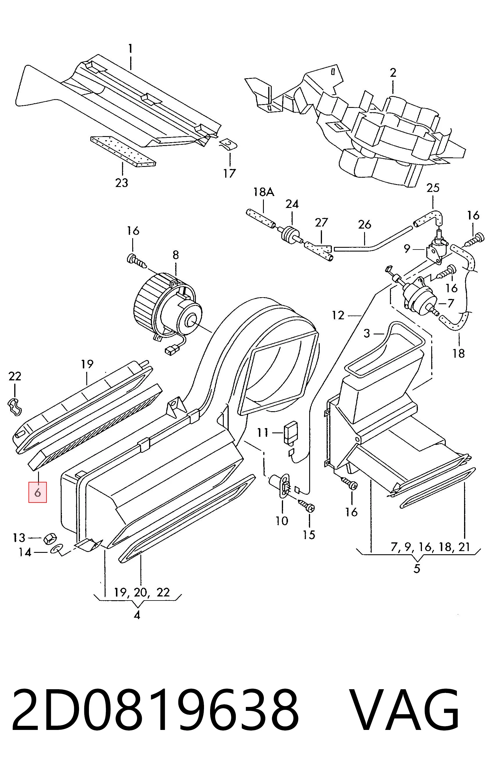 Filtro de habitáculo para Volkswagen LT 2DB, 2DE, 2DK