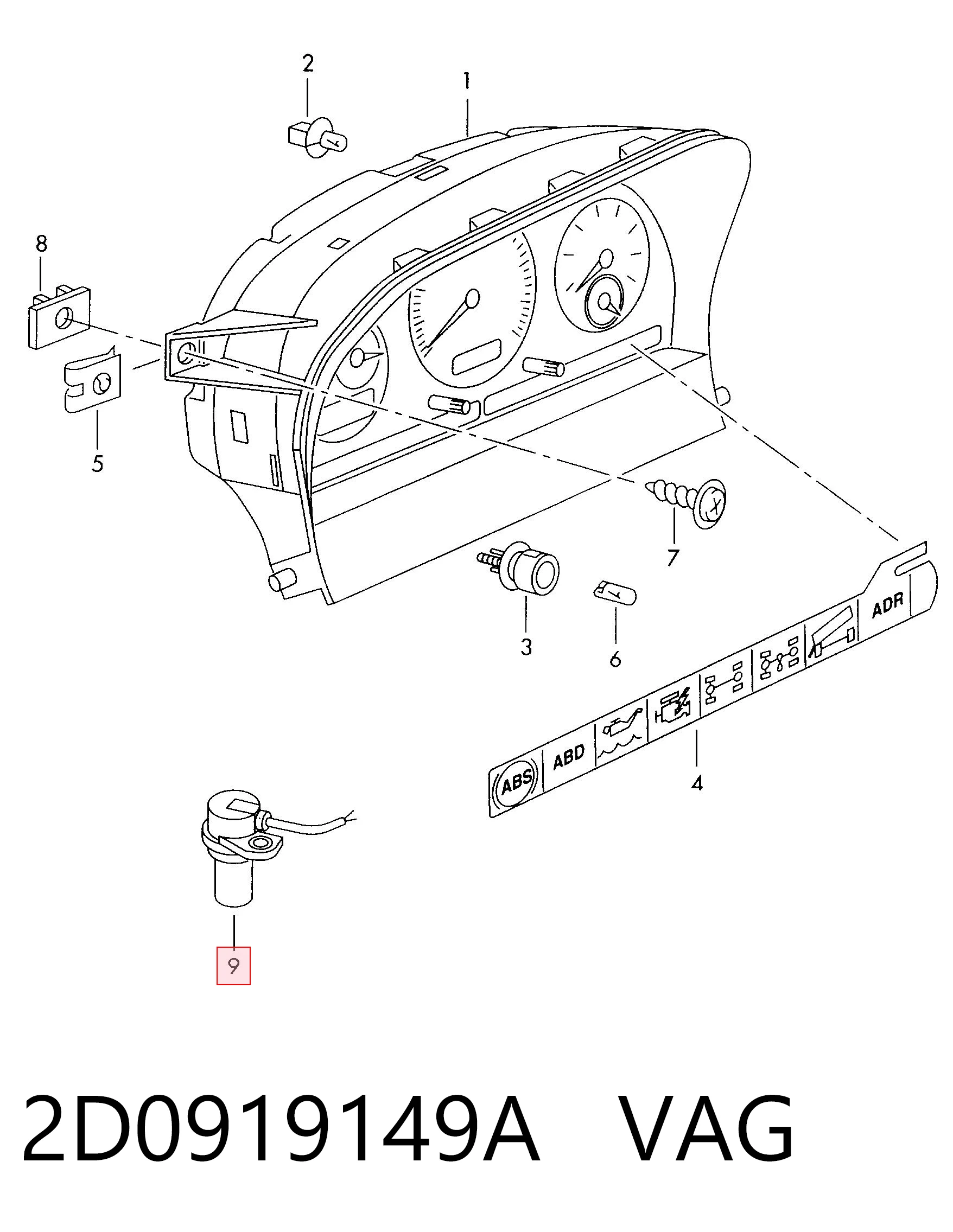 Comprar Sensor de velocidad Volkswagen LT II 2DB, 2DE, 2DK a bajo precio