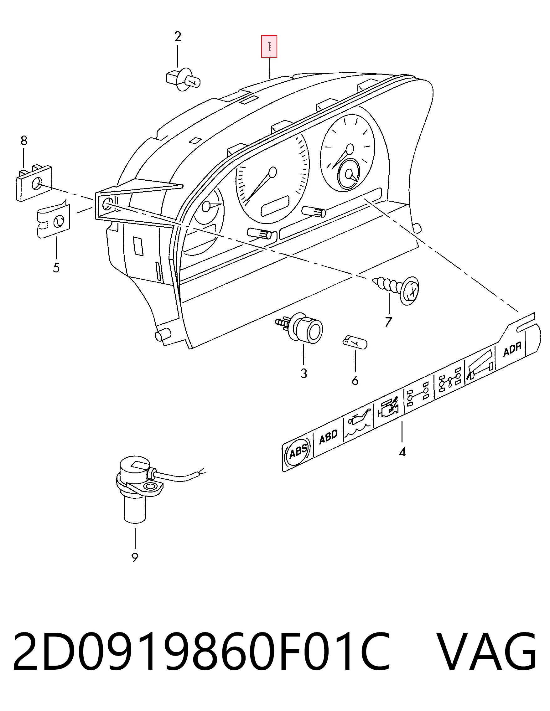 2D0919860F01C VAG